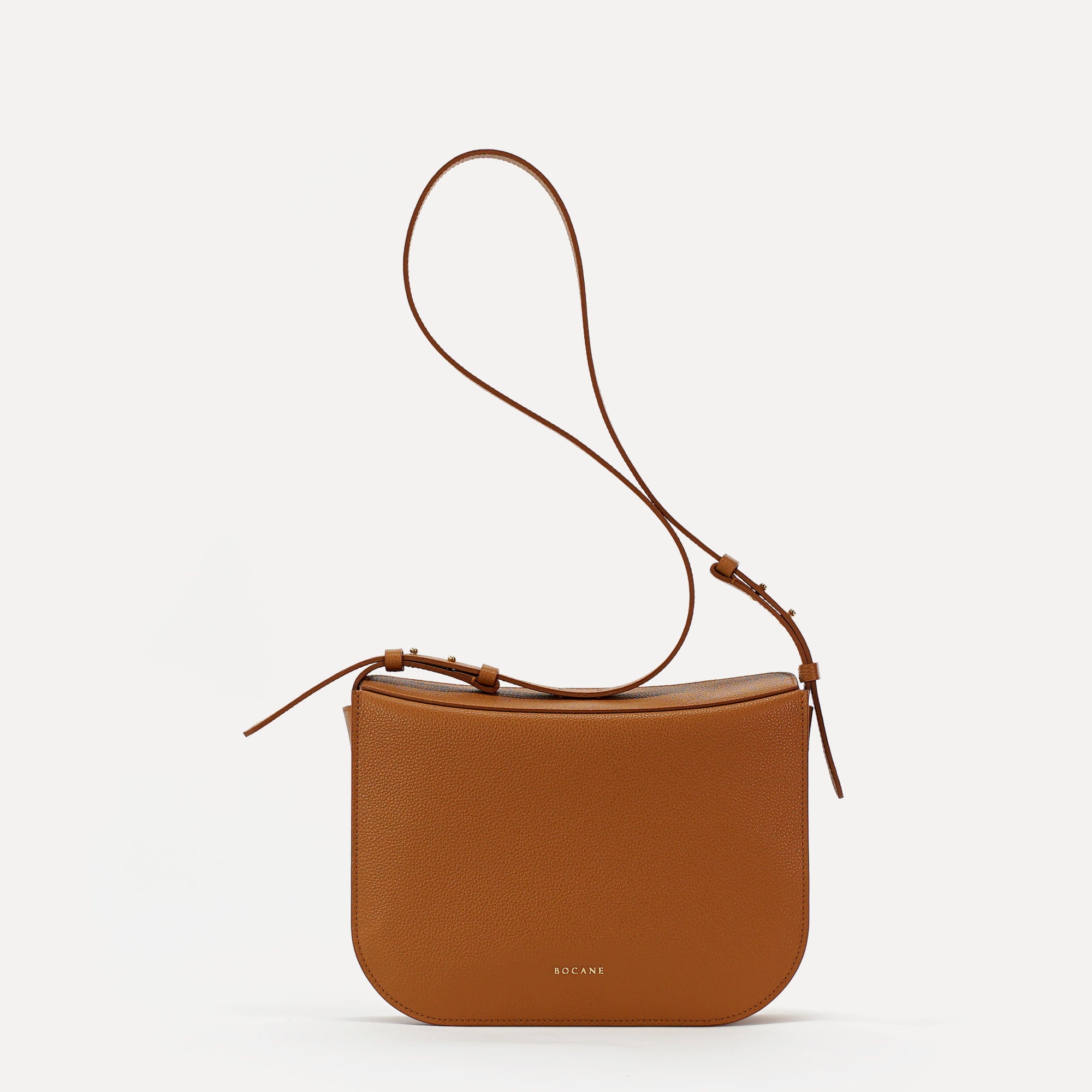 Geanta Maxi Demoiselle, Piele Texturata, Caramel