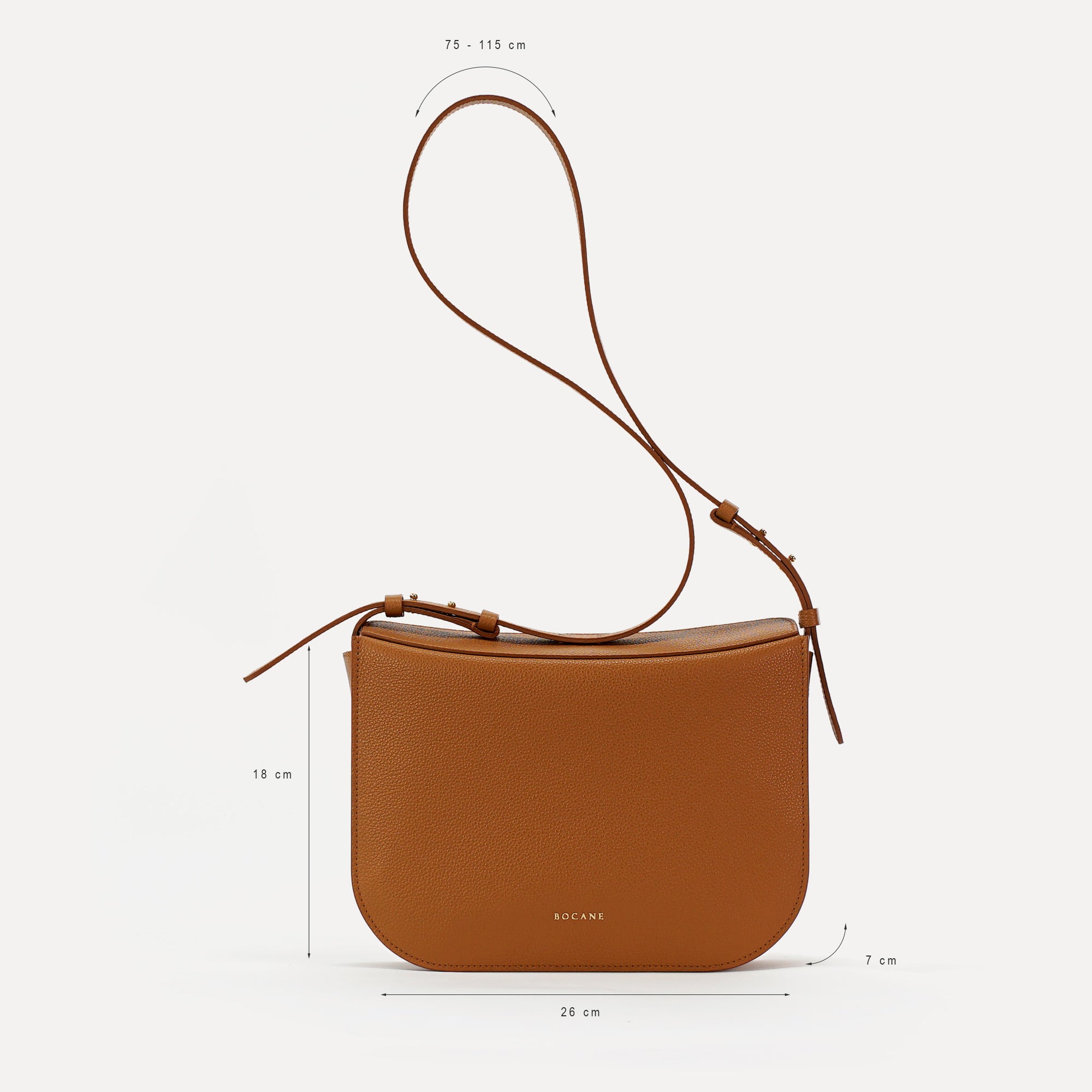 Geanta Maxi Demoiselle, Piele Texturata, Caramel