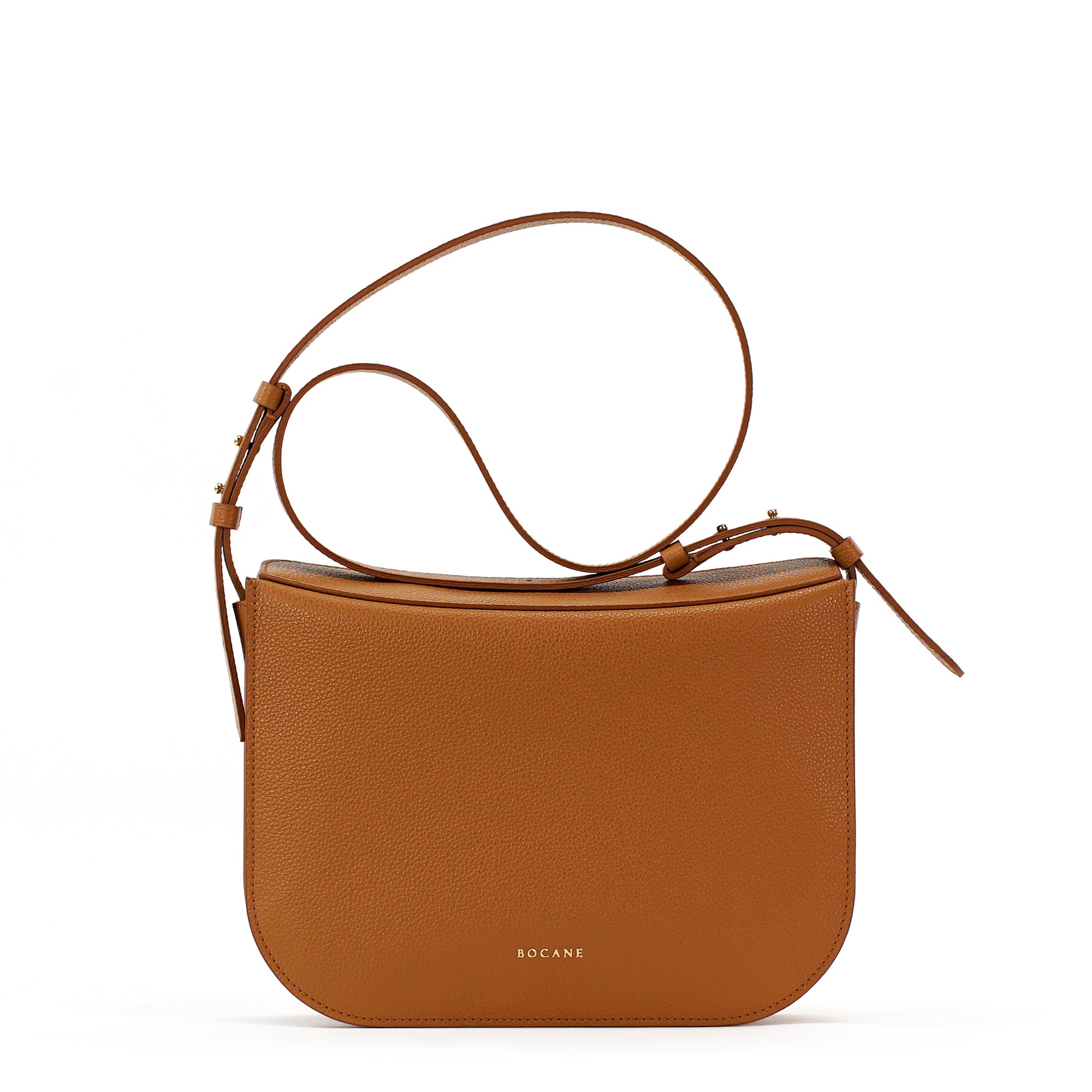 Geanta Maxi Demoiselle, Piele Texturata, Caramel