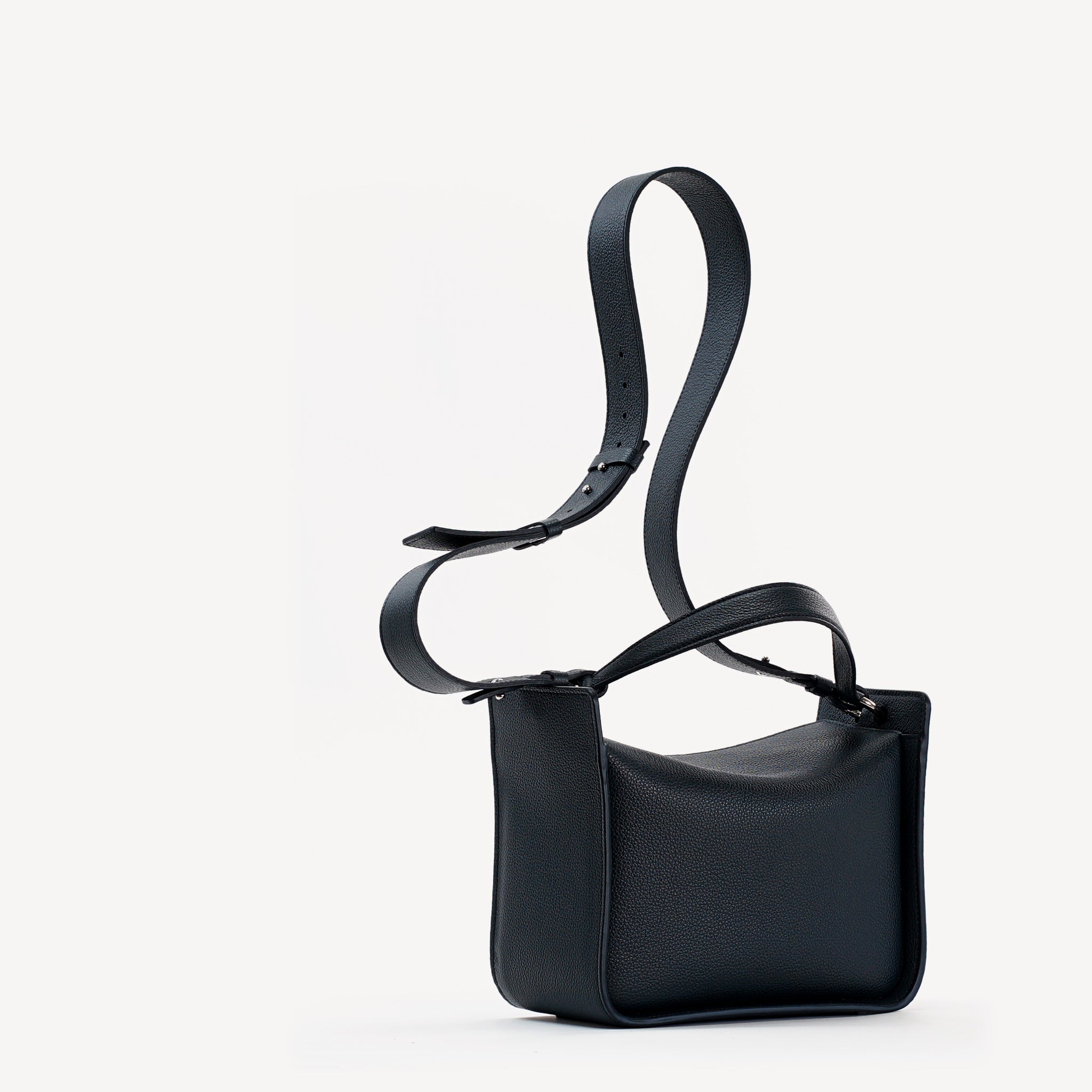 Geanta Toujours, Piele Texturata, Albastru Flag