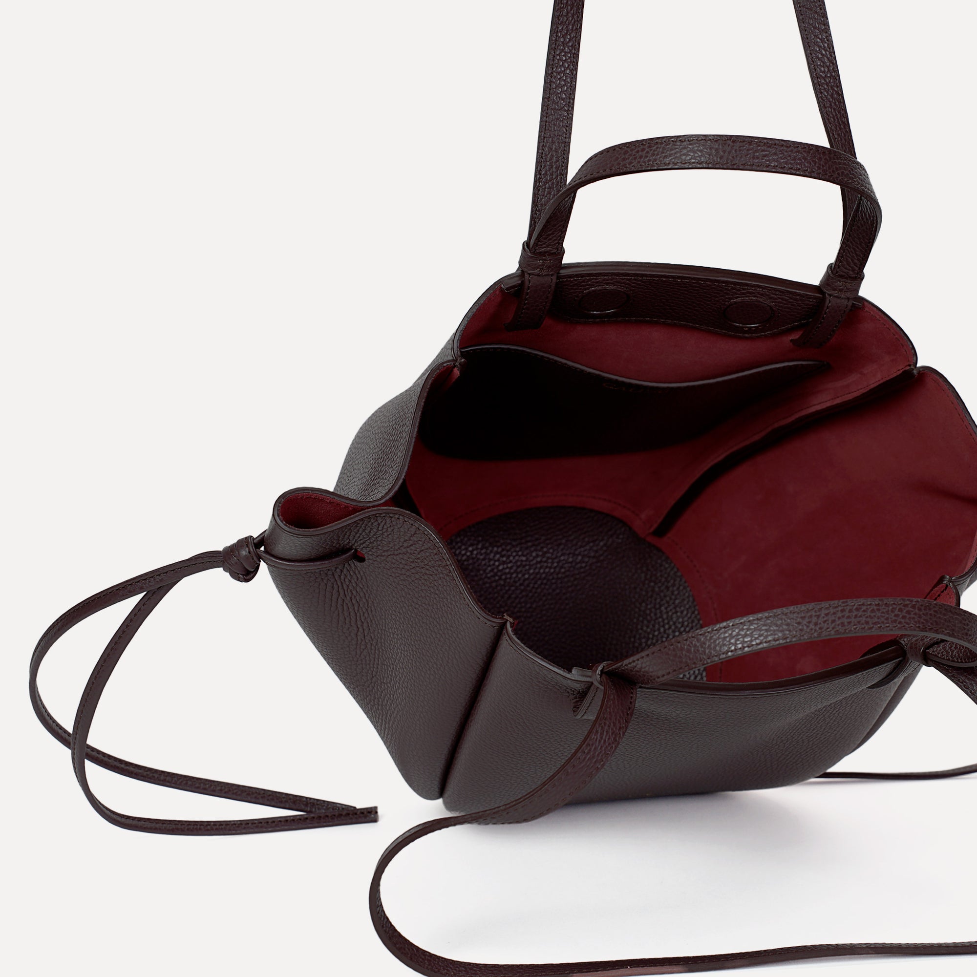 Geanta Midi Voulez-Vous, Piele Texturata, Burgundia