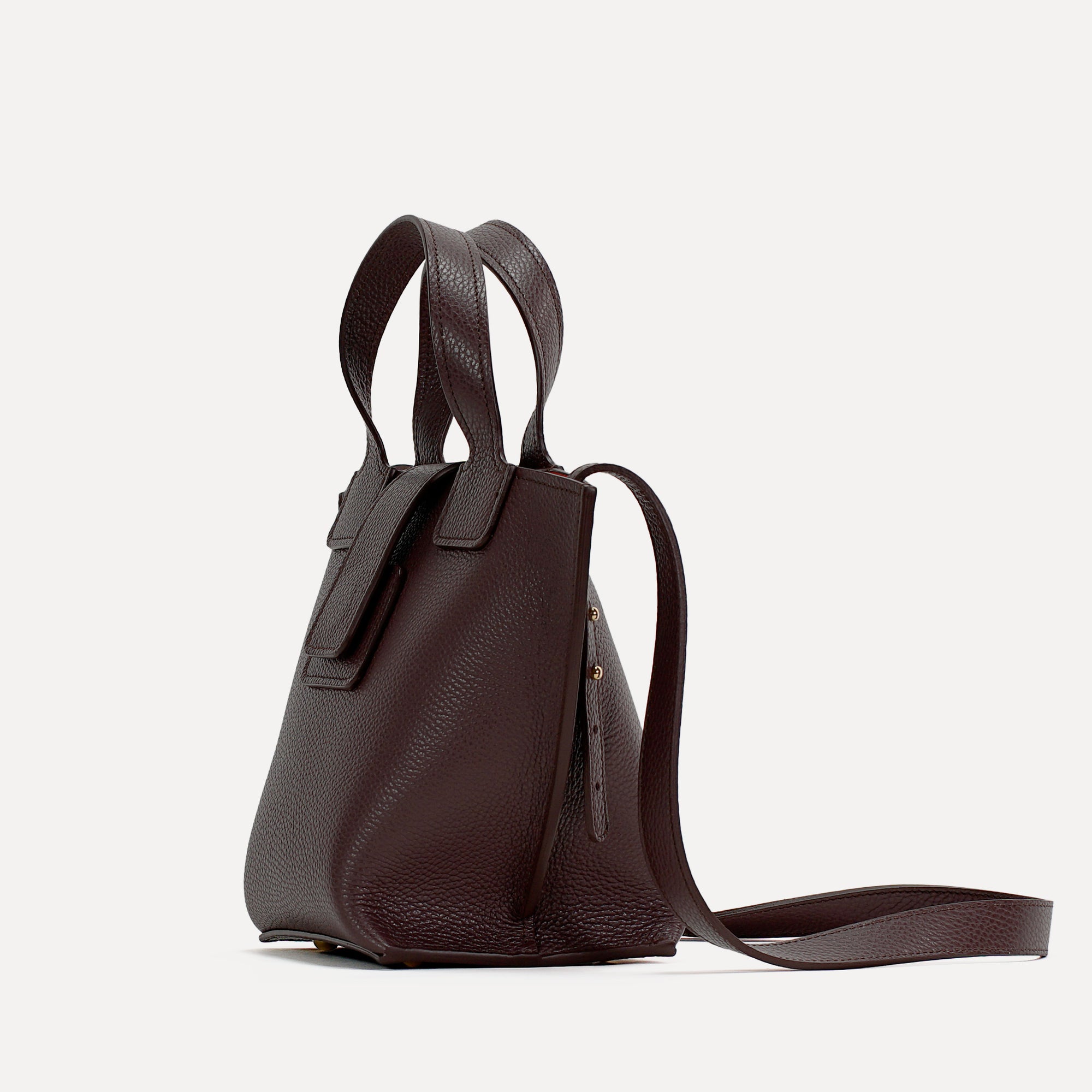 Geanta Caprice, Piele Texturata, Culoare Burgundia