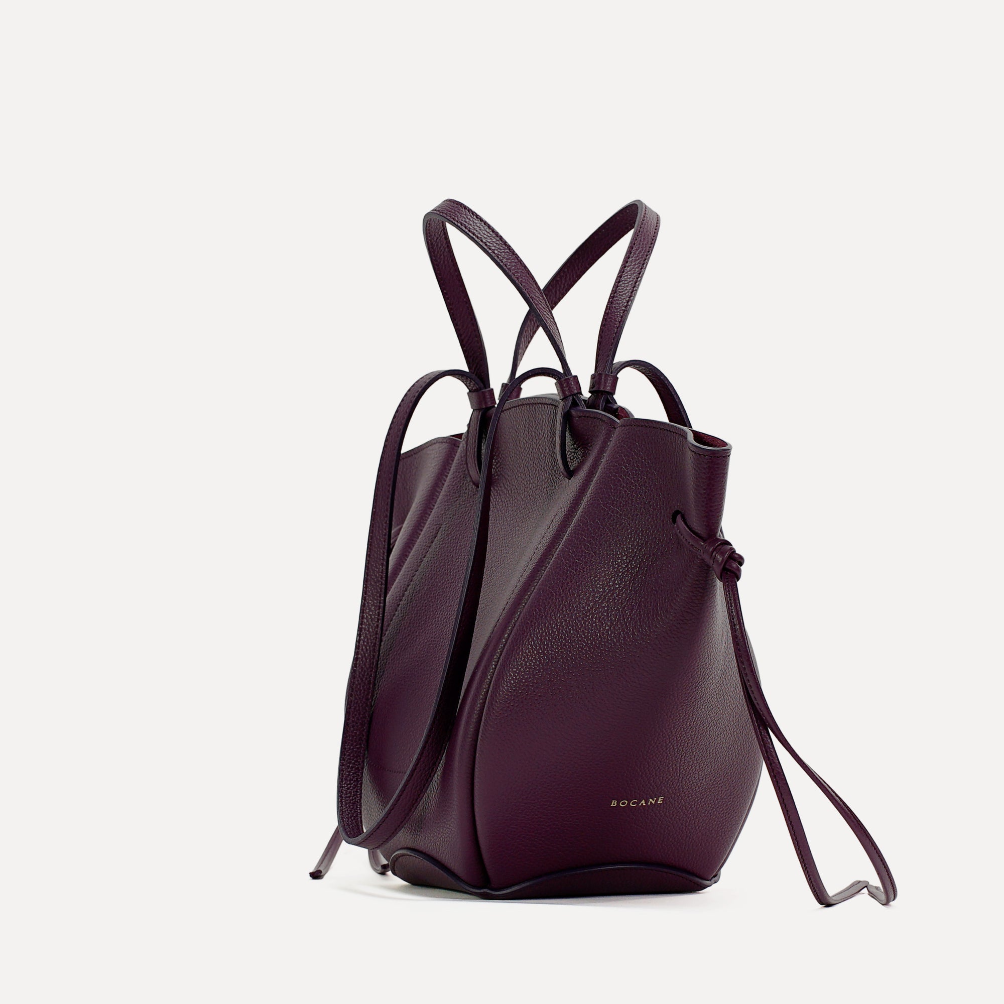 Geanta Midi Voulez-Vous, Piele Texturata, Visiniu-Violet