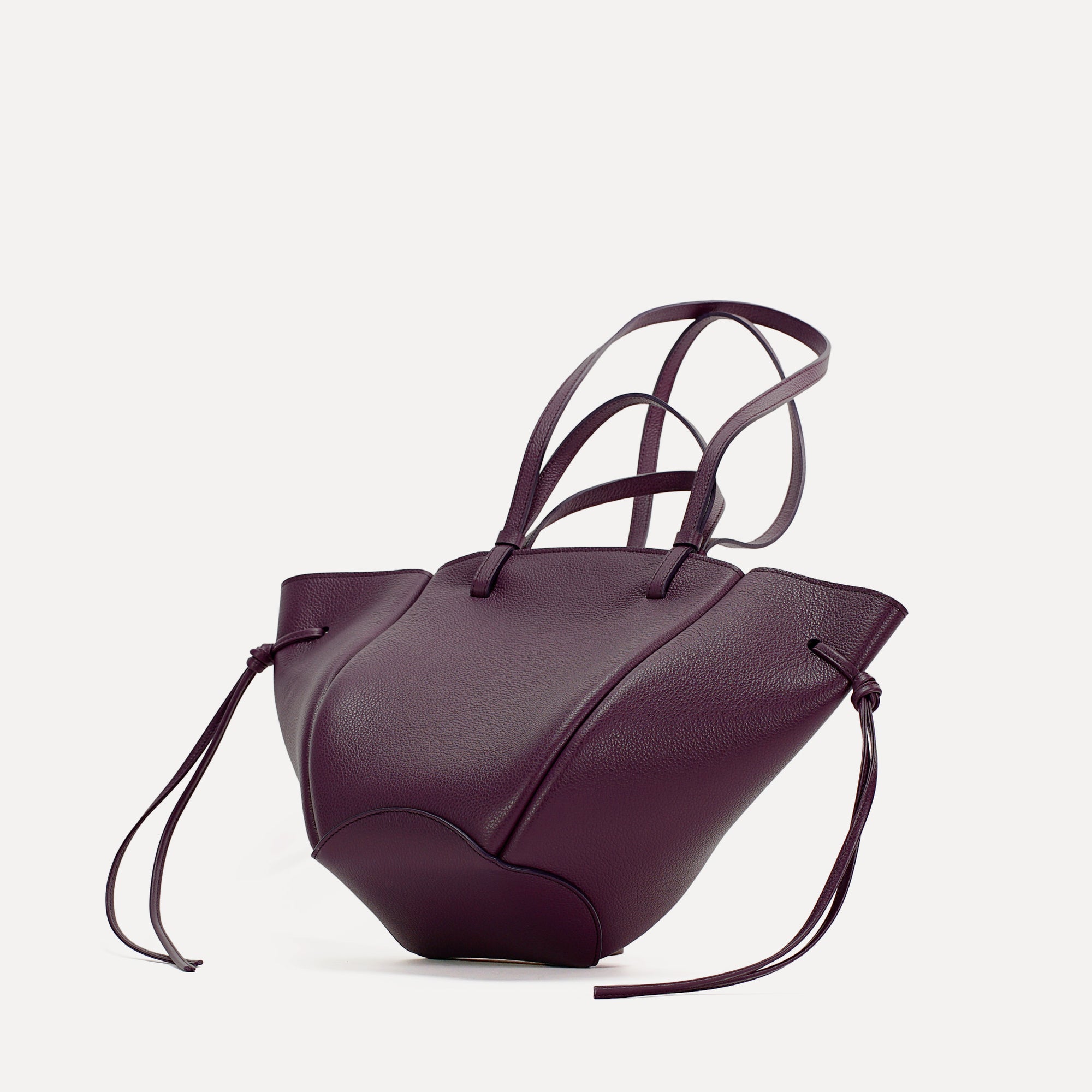 Geanta Midi Voulez-Vous, Piele Texturata, Visiniu-Violet