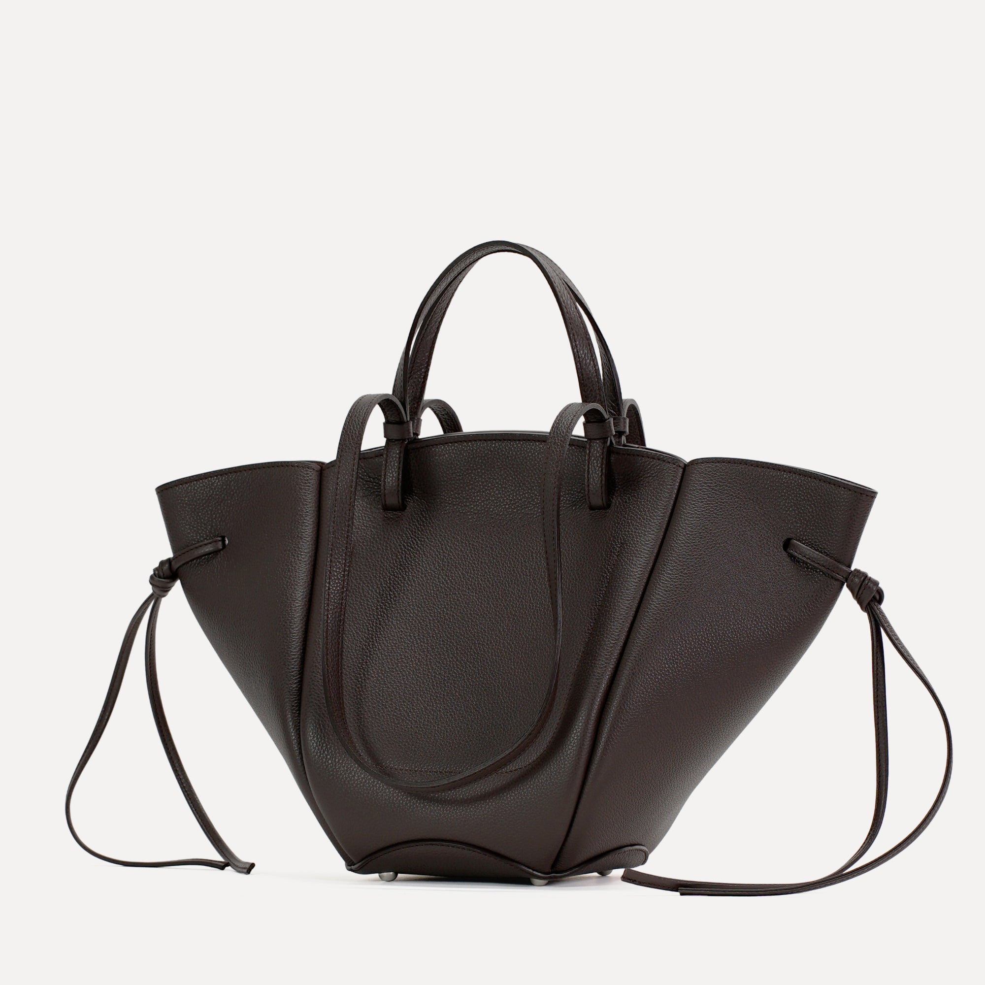 Geanta Midi Voulez-Vous, Piele Texturata, Chocolat Noir