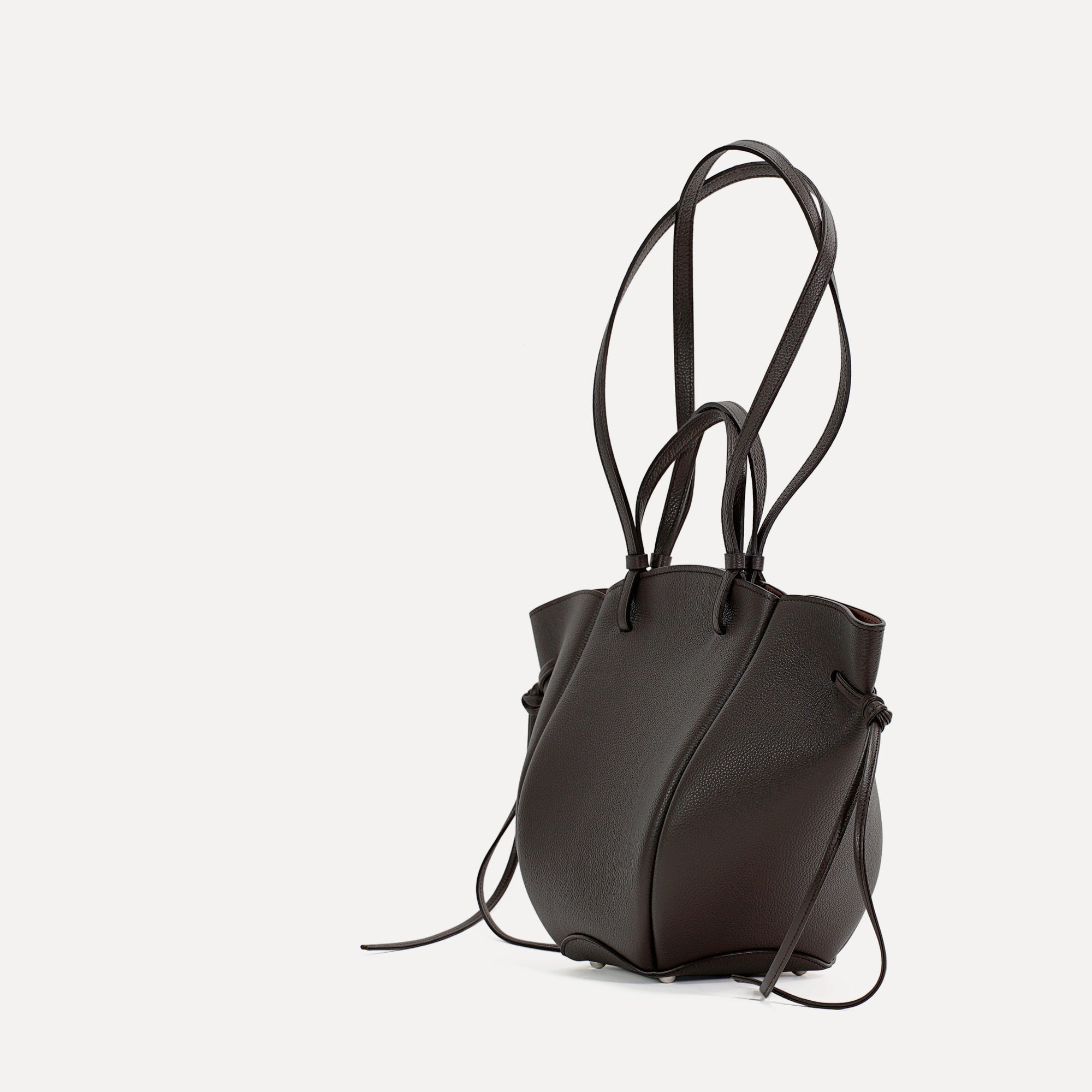 Geanta Midi Voulez-Vous, Piele Texturata, Chocolat Noir