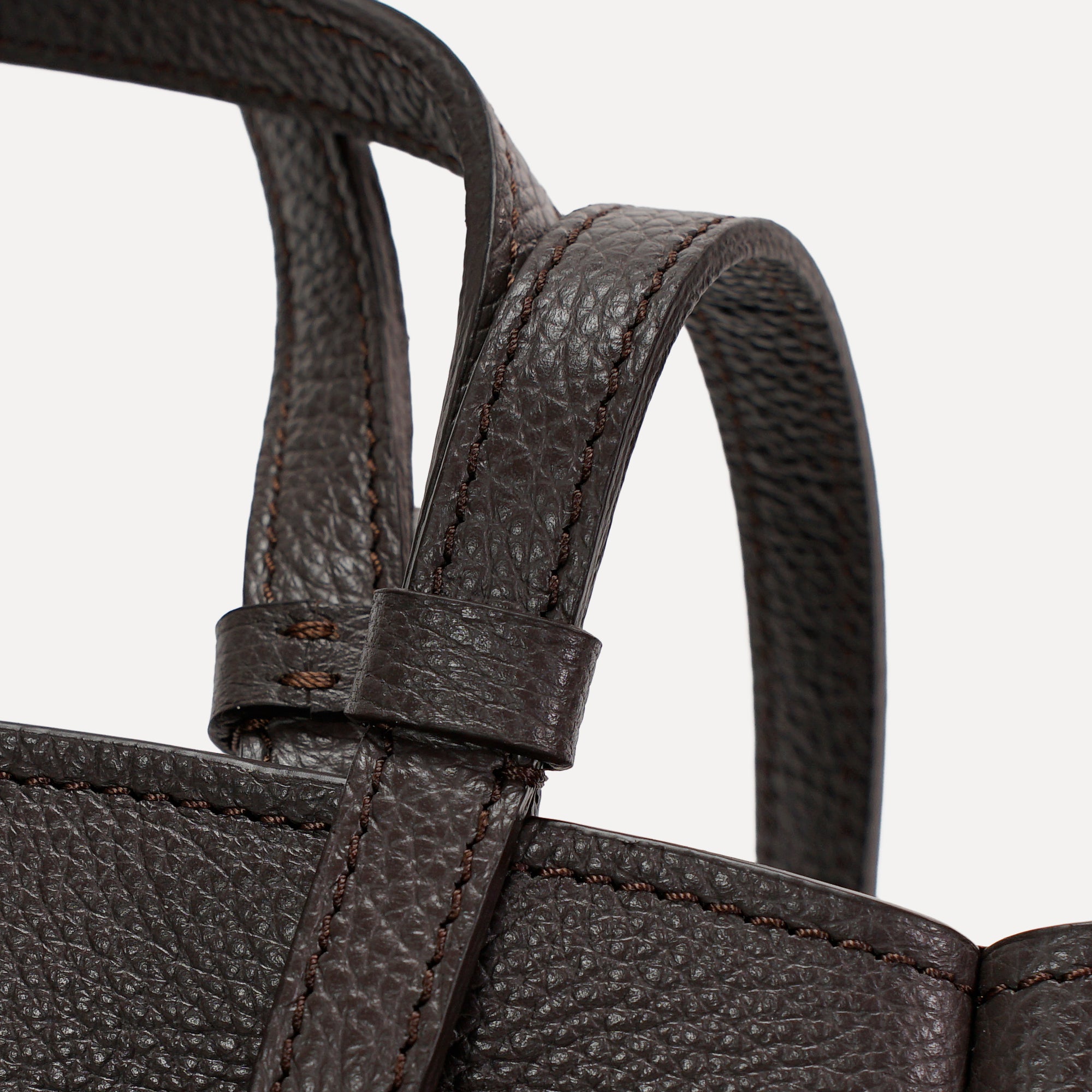 Geanta Midi Voulez-Vous, Piele Texturata, Chocolat Noir