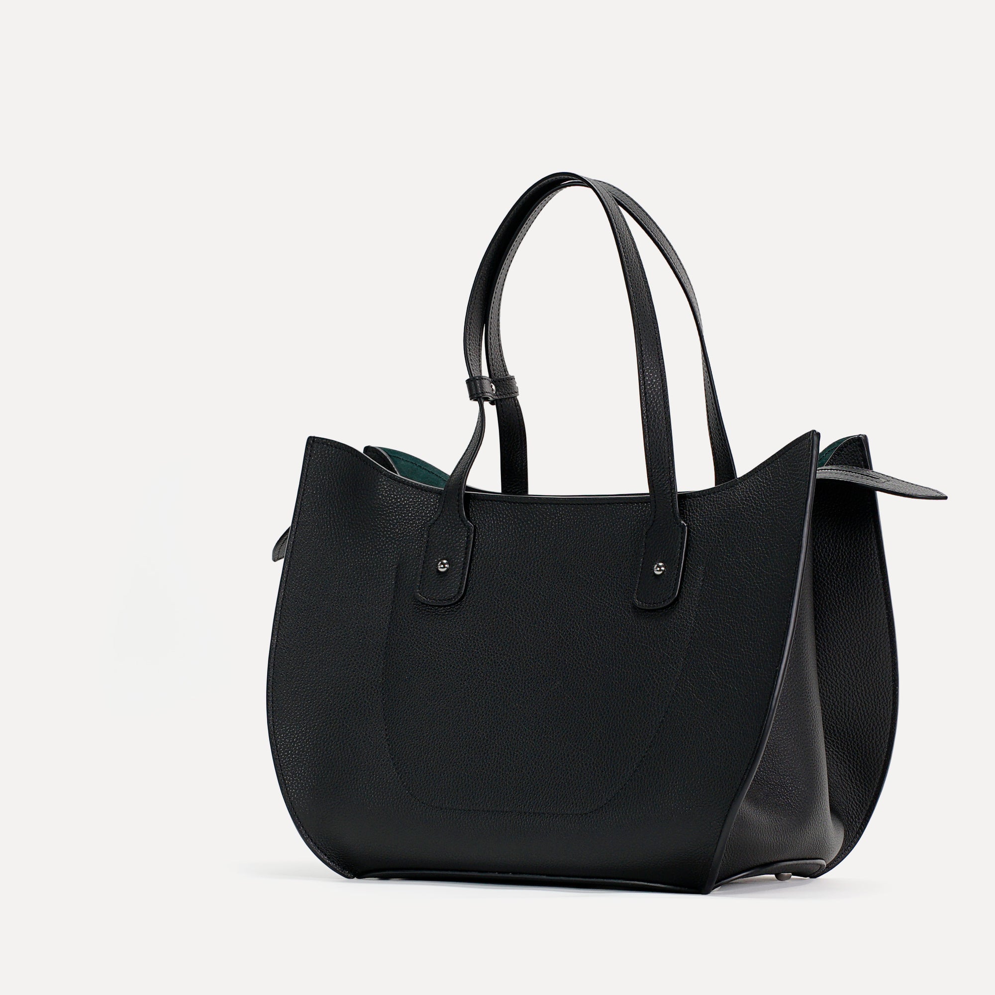 Geanta Ether, Piele Texturata, Neagra