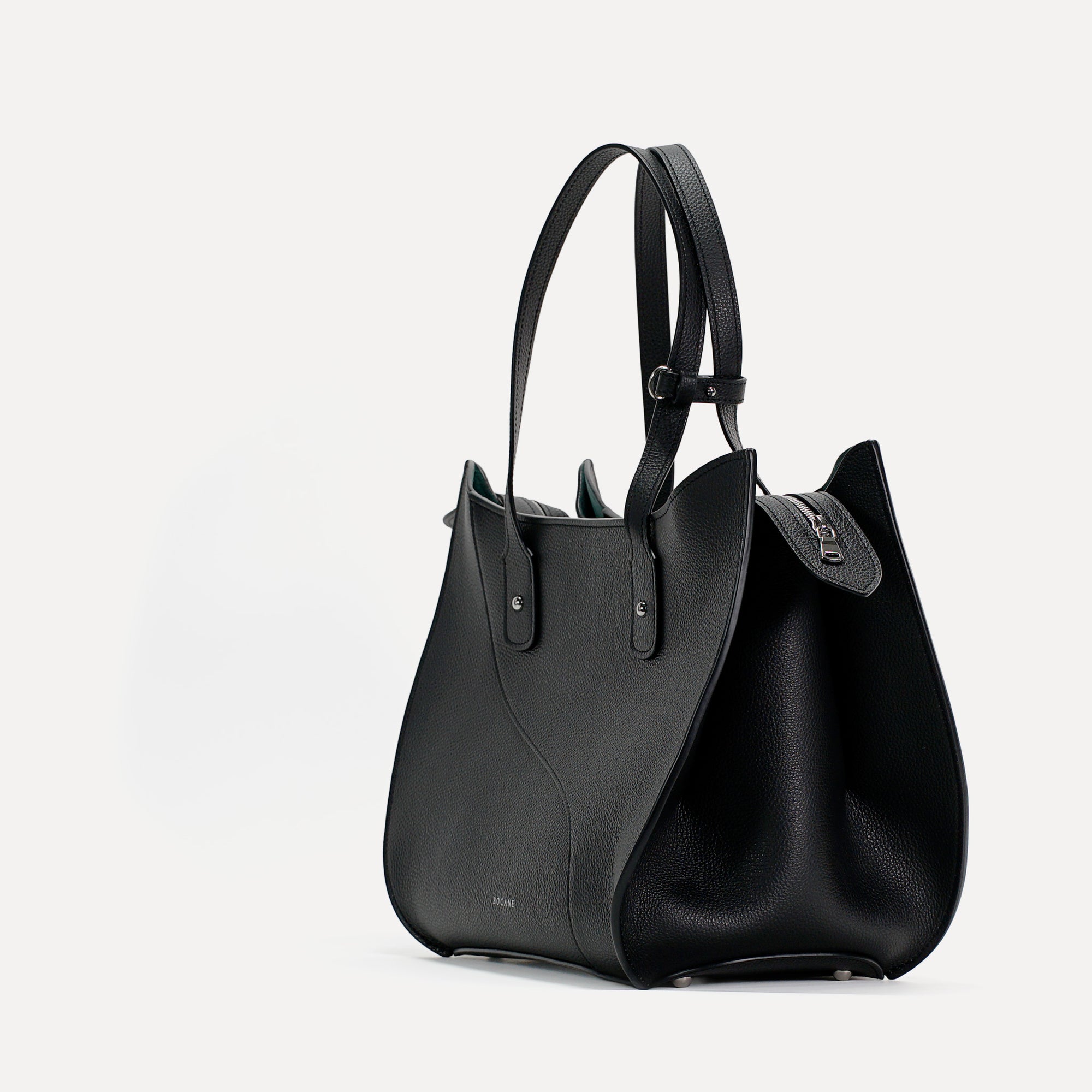 Geanta Ether, Piele Texturata, Neagra