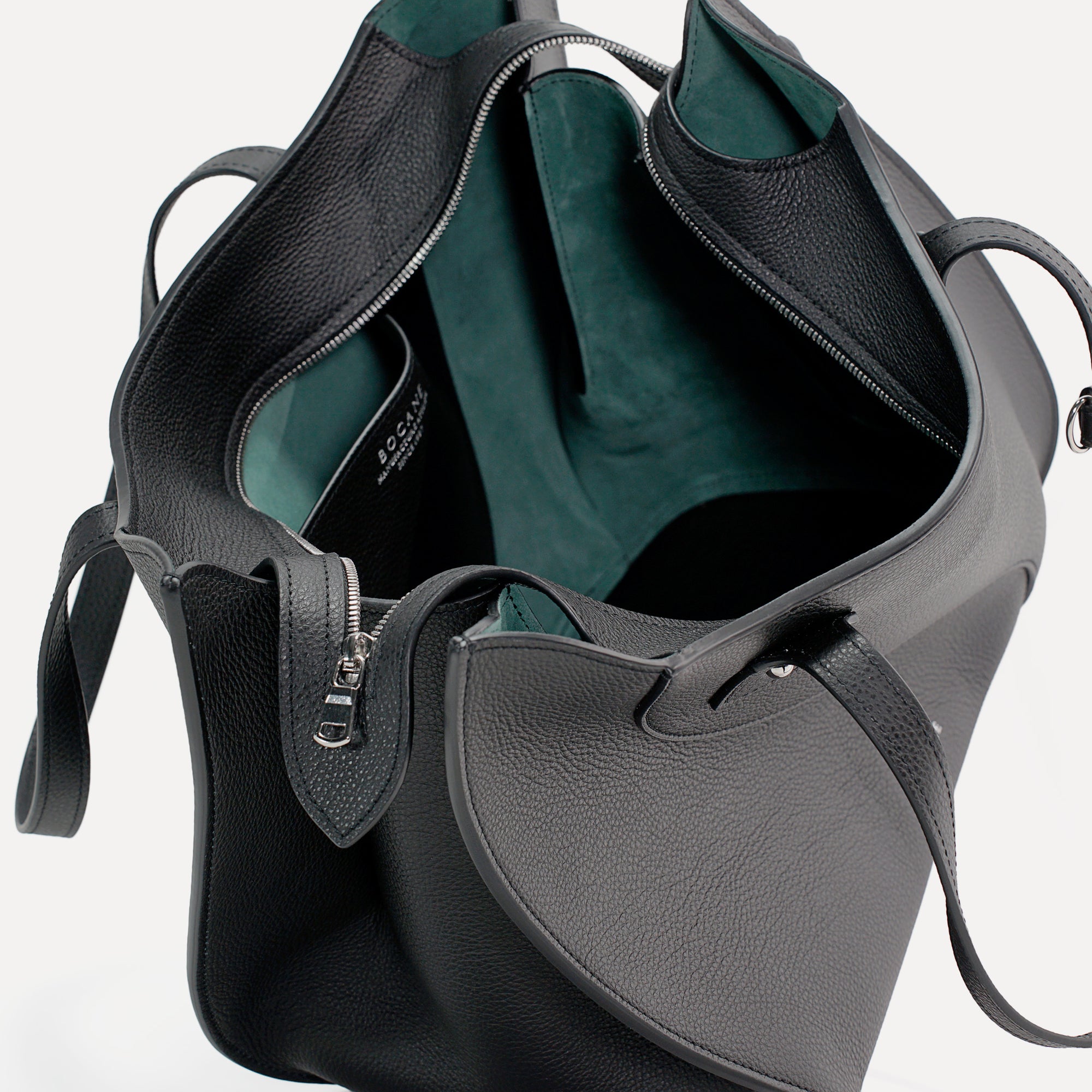 Geanta Ether, Piele Texturata, Neagra