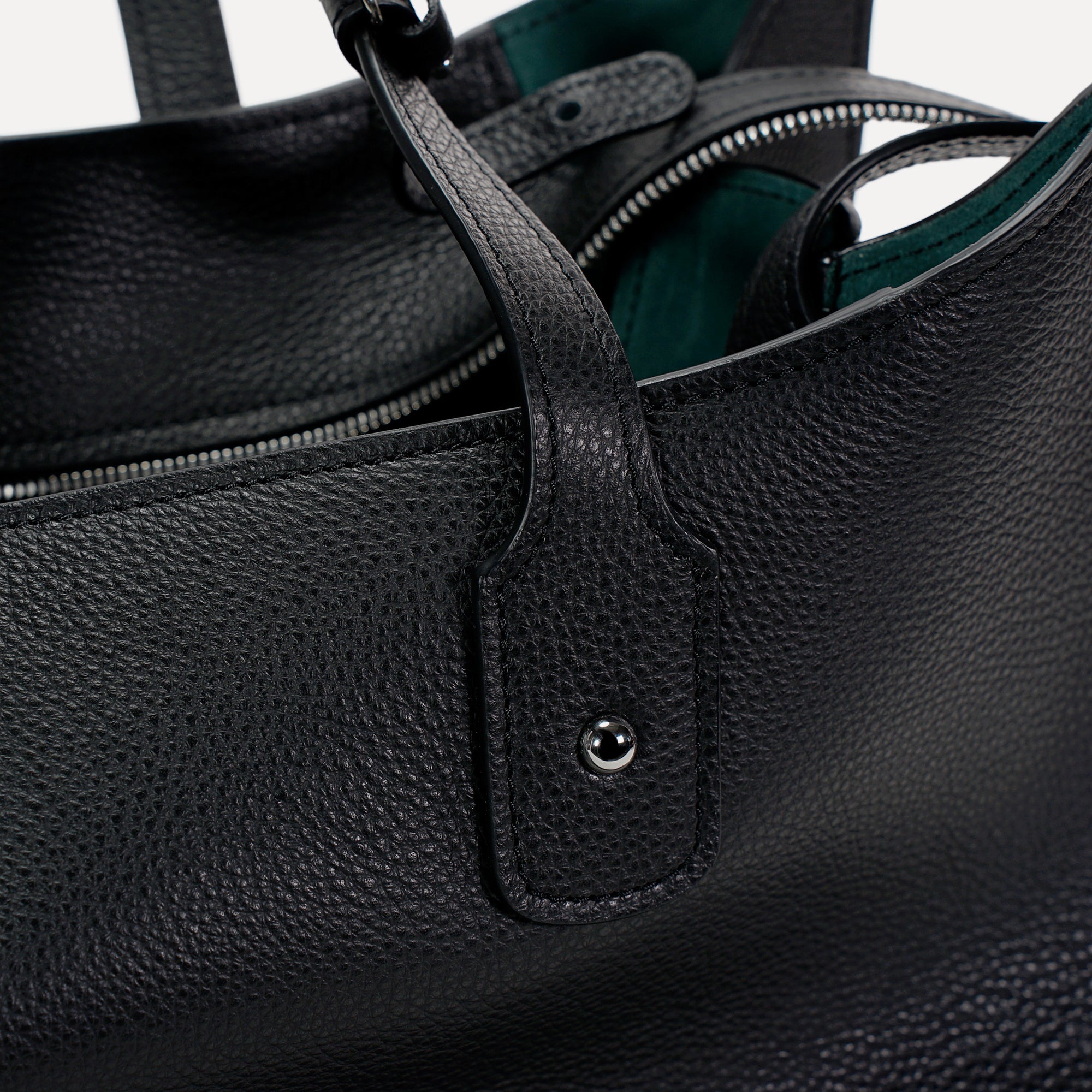 Geanta Ether, Piele Texturata, Neagra