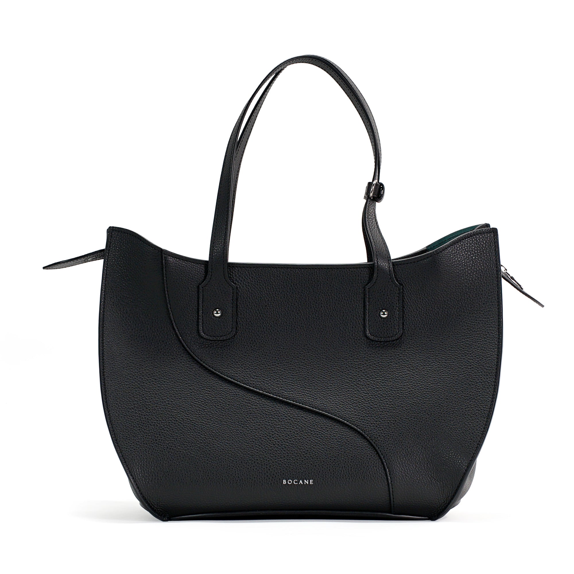Geanta Ether, Piele Texturata, Neagra