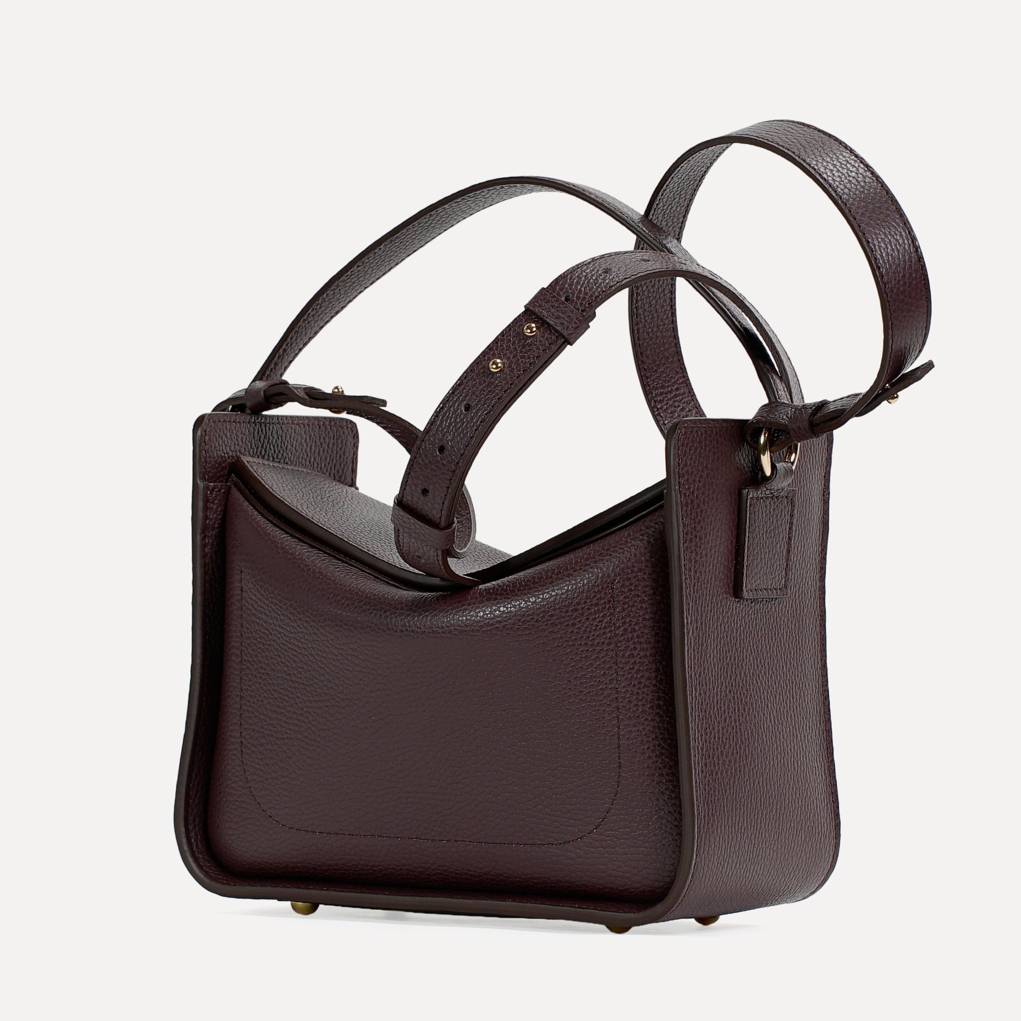 Geanta Toujours, Piele Texturata, Burgundia