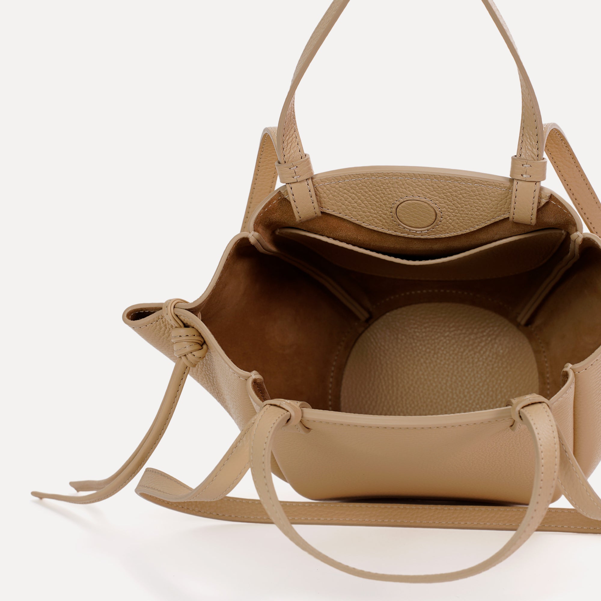 Geanta Voulez-Vous, Piele Texturata, Champagne