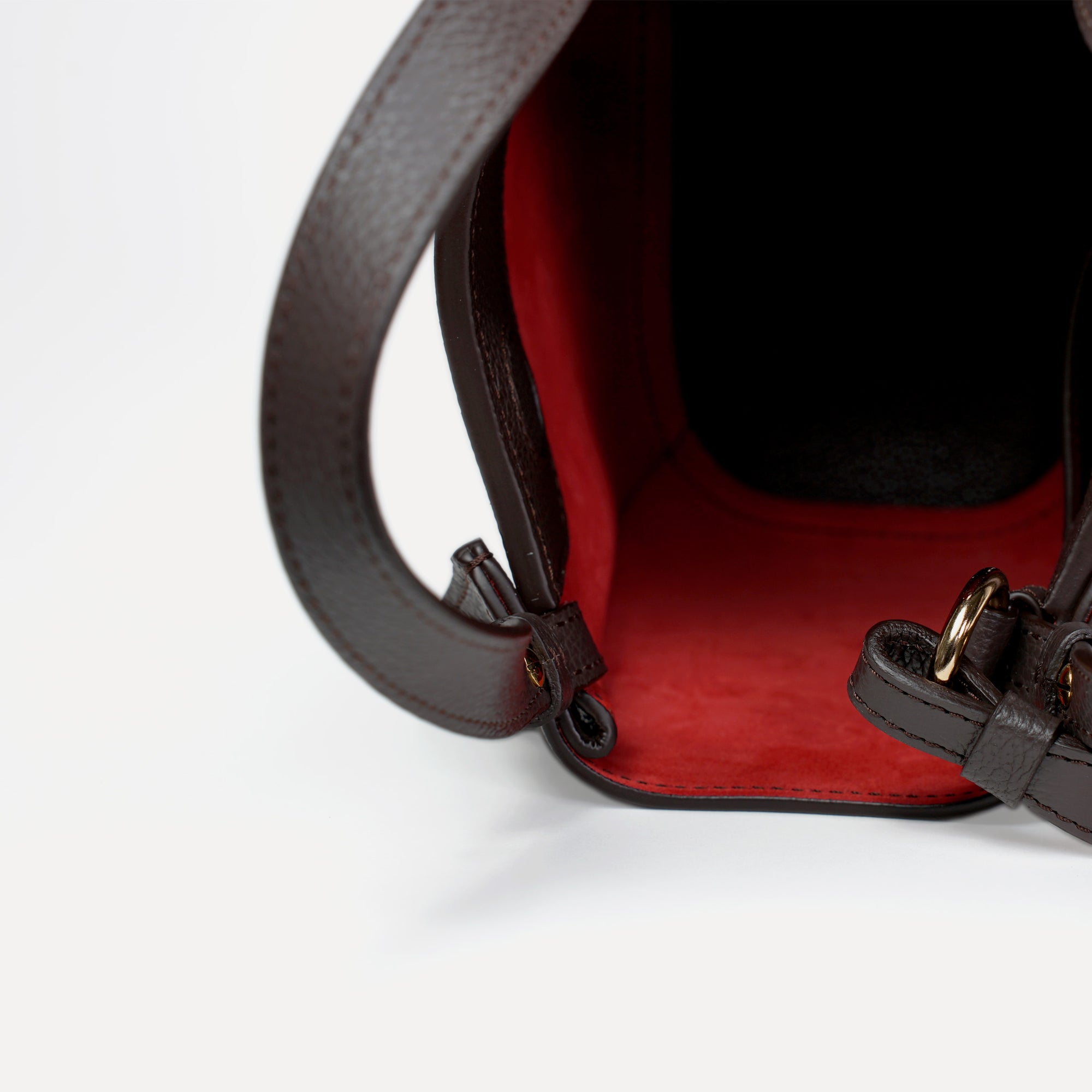 Geanta Amarante Mini, Piele Texturata, Chocolat Noir