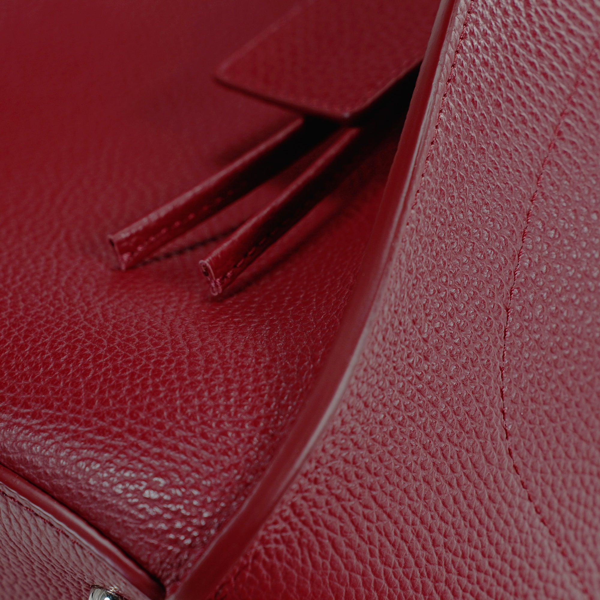 Geanta Amarante, Piele Texturata, Rosu Cranberry