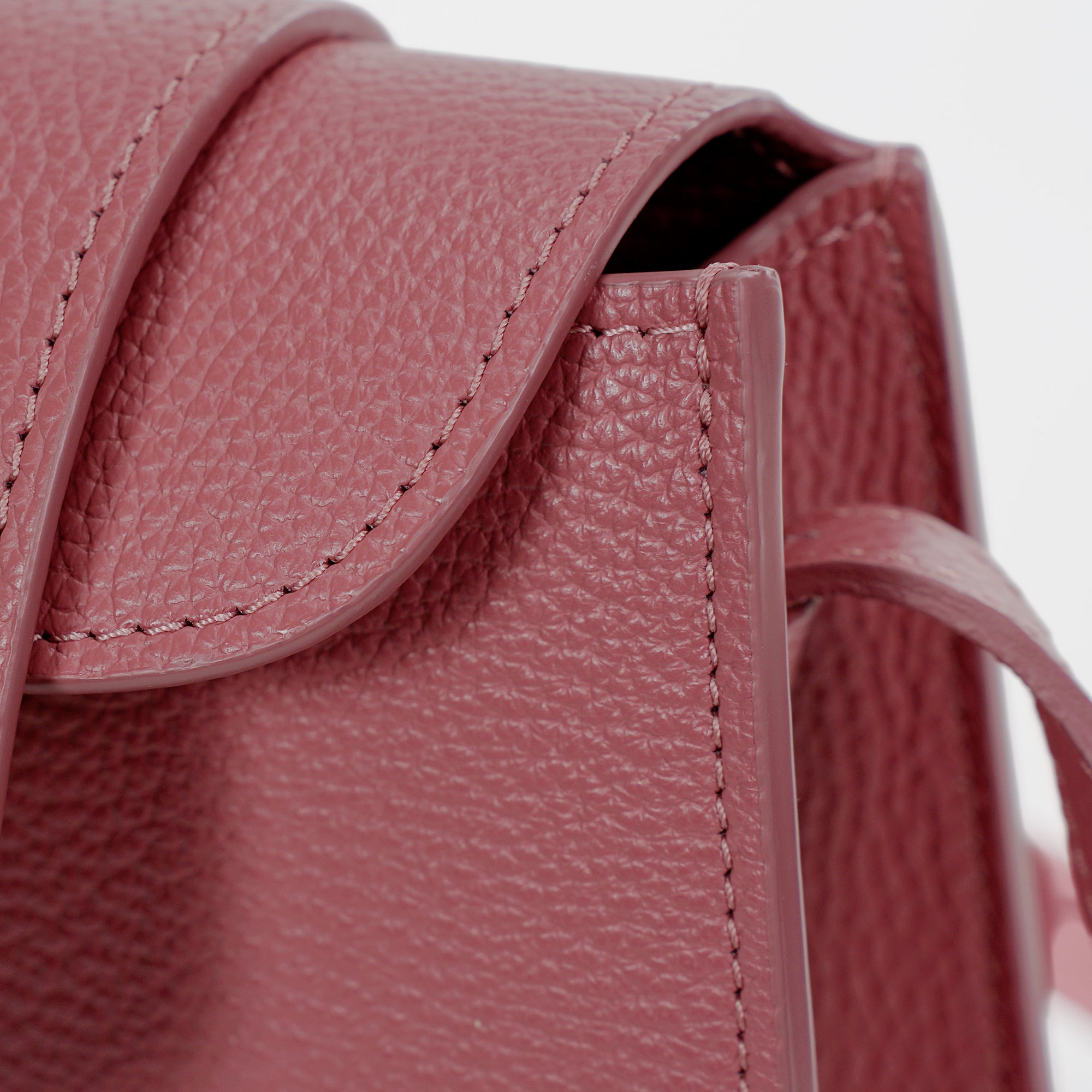 Geanta Cachette, Piele Texturata, Roz Shamal