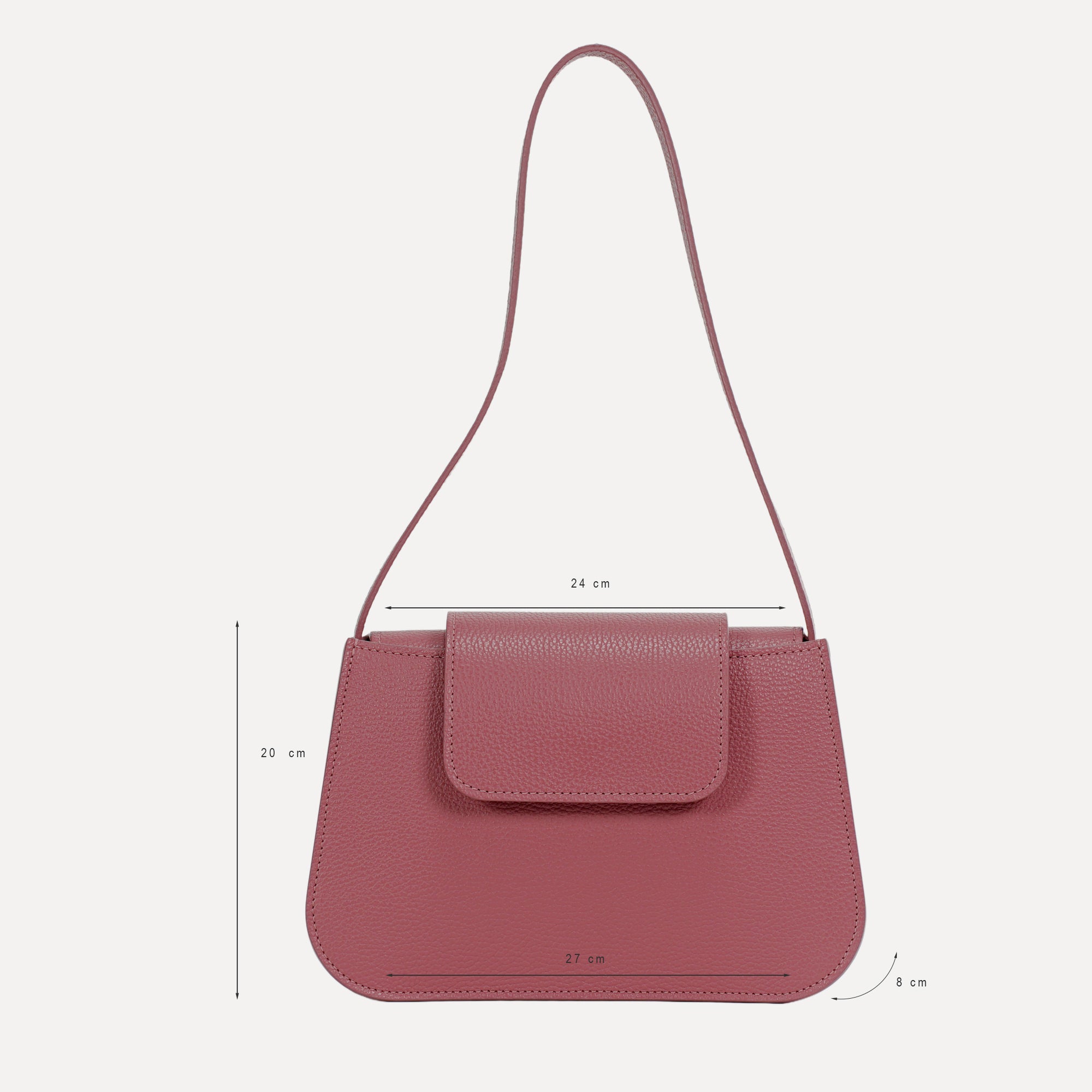 Geanta Cachette, Piele Texturata, Roz Shamal