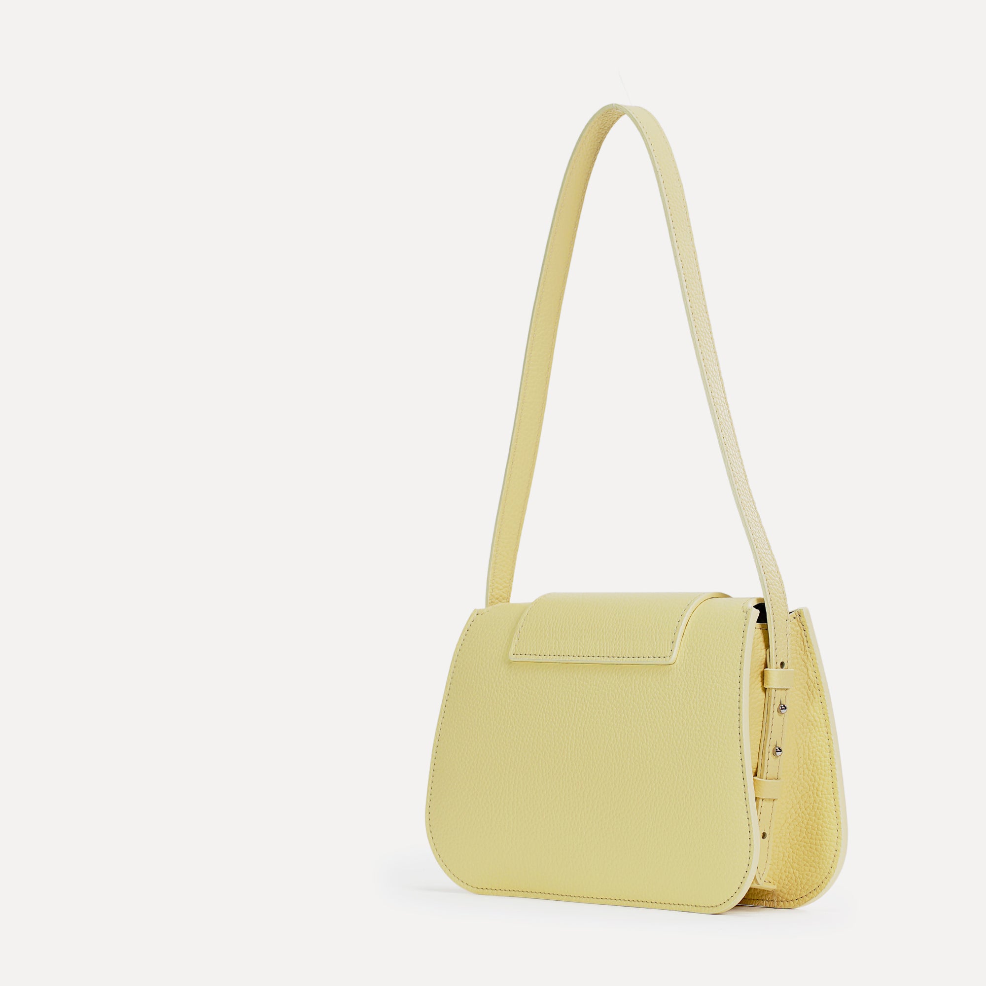 Geanta Cachette, Piele Texturata, Galben Pastel