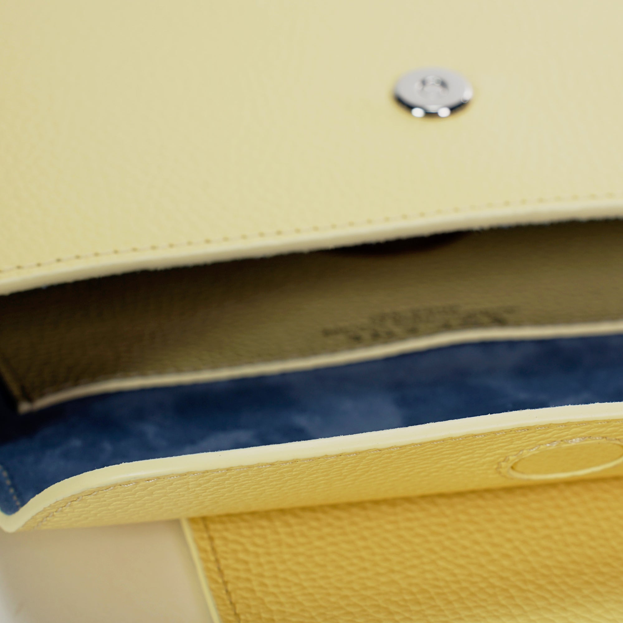 Geanta Cachette, Piele Texturata, Galben Pastel