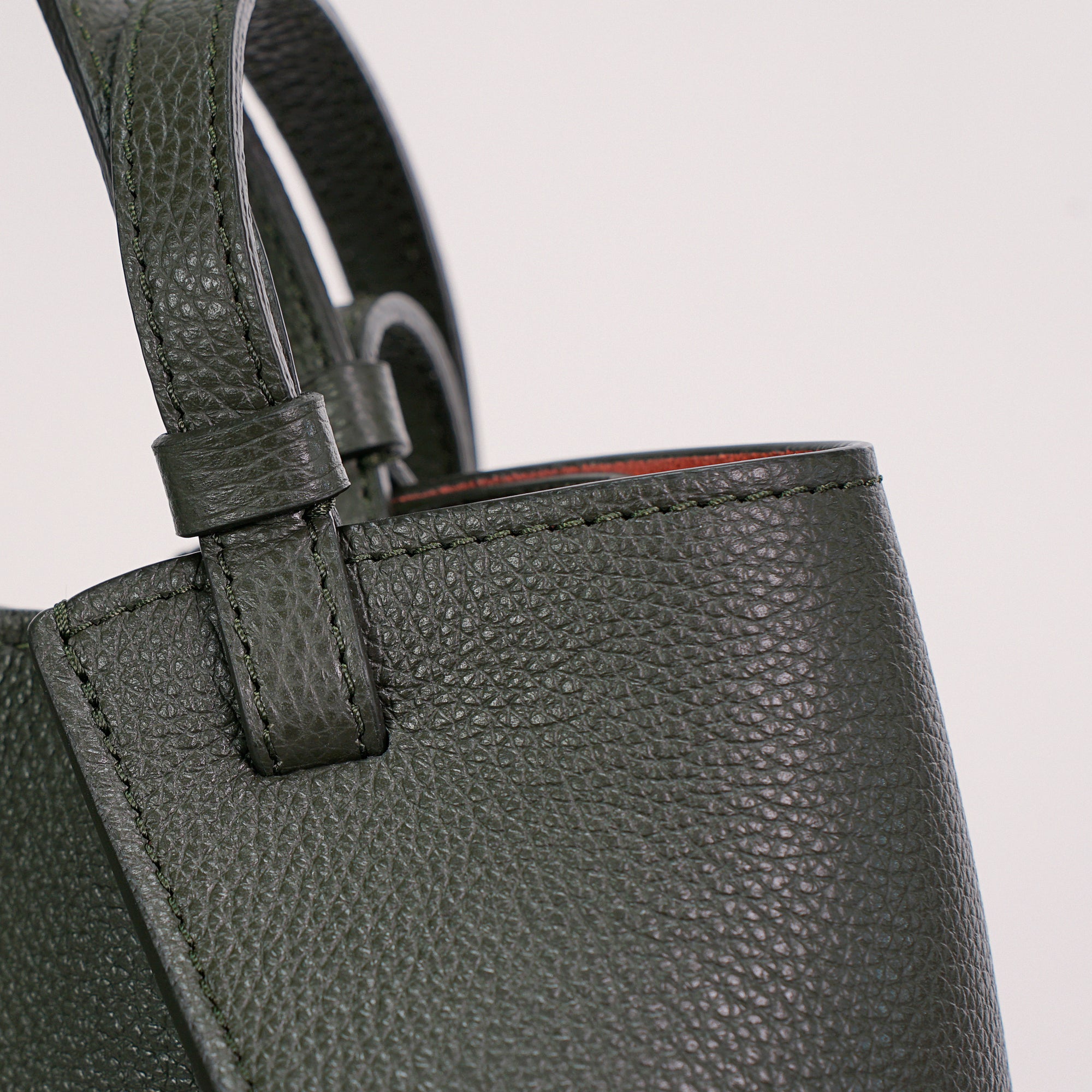 Geanta Amarante Bureau, Piele Texturata, Verde Loden