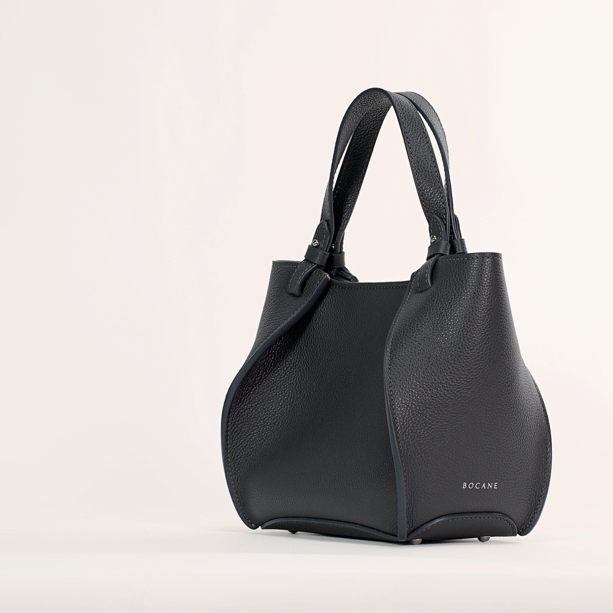 Geanta Amarante Mini, Piele Texturata, Gri Lava