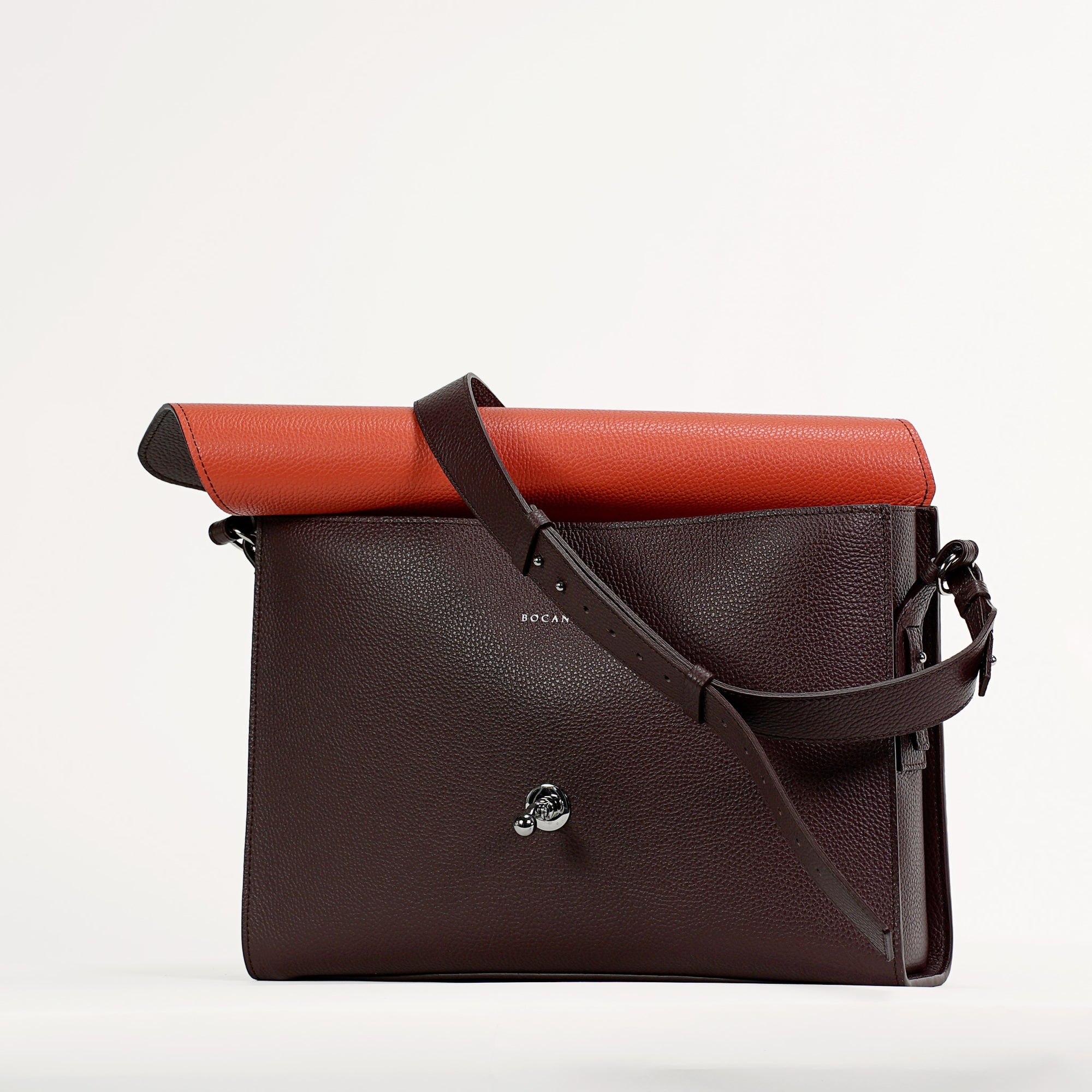 Geanta Sobre, Piele Texturata, Burgundia