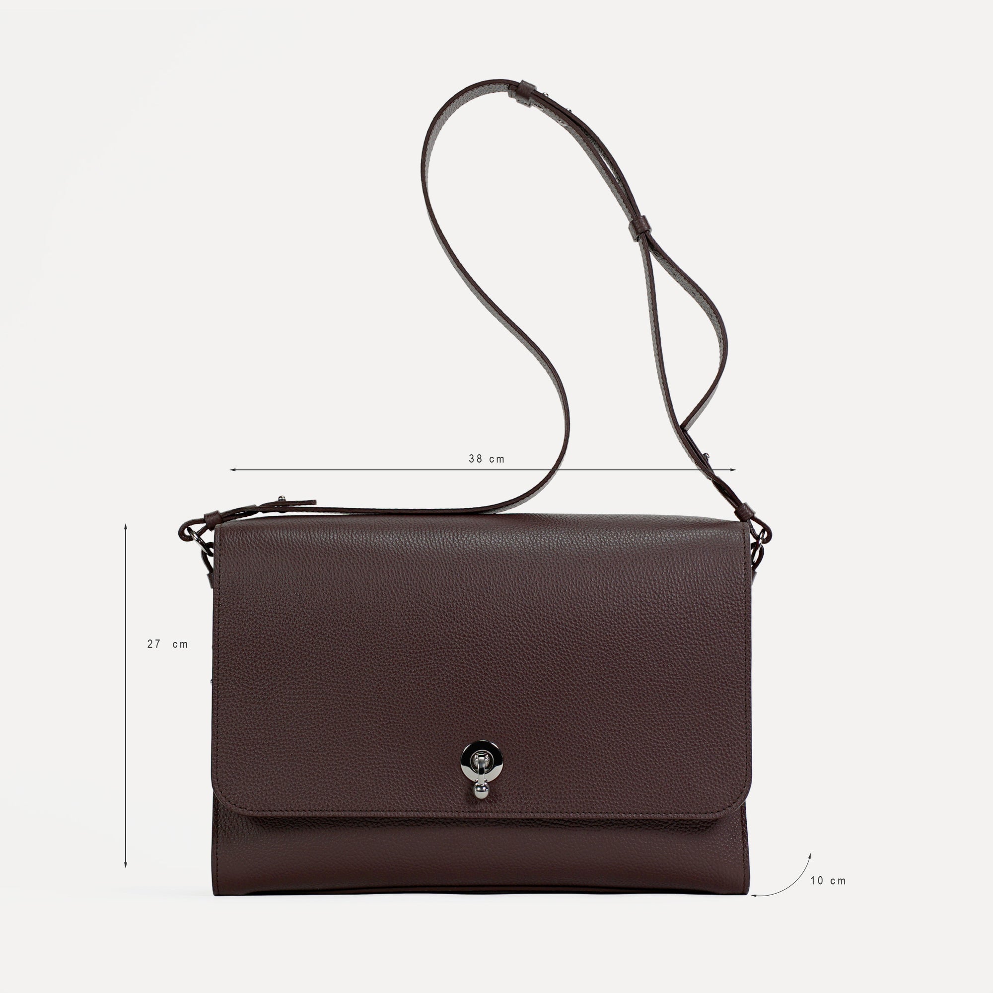Geanta Sobre, Piele Texturata, Burgundia