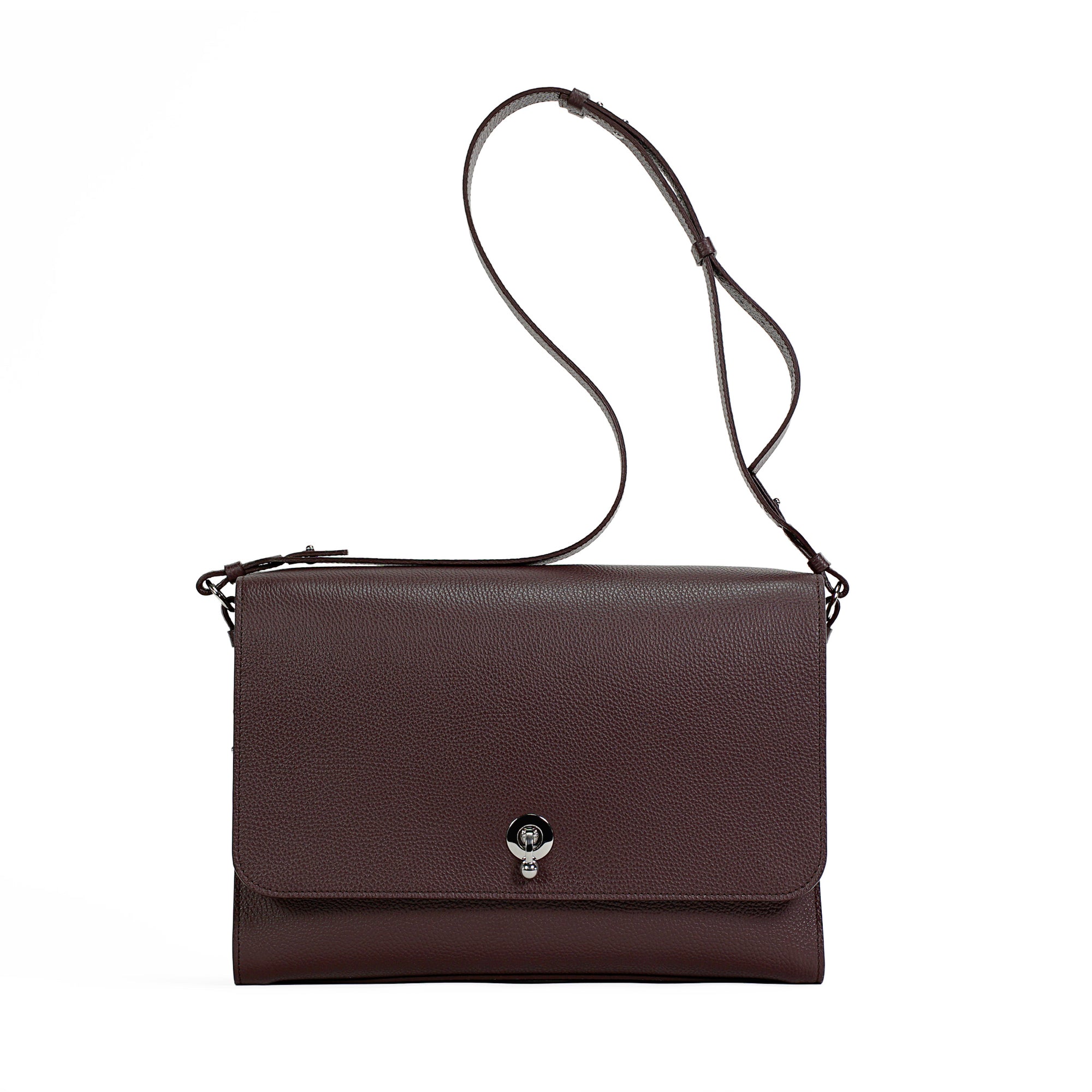 Geanta Sobre, Piele Texturata, Burgundia