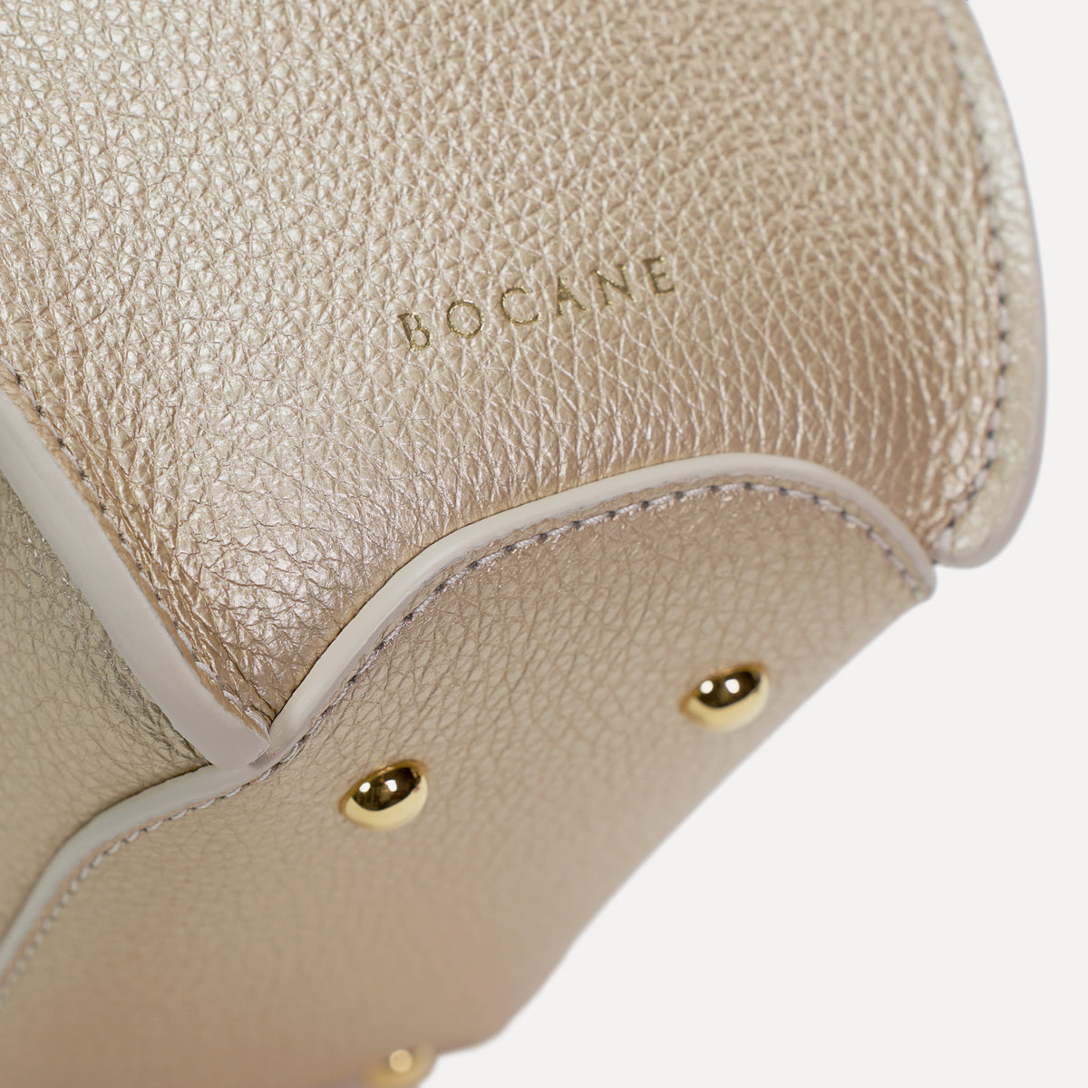 Geanta Amarante Petit, Piele Texturata, Auriu Deschis