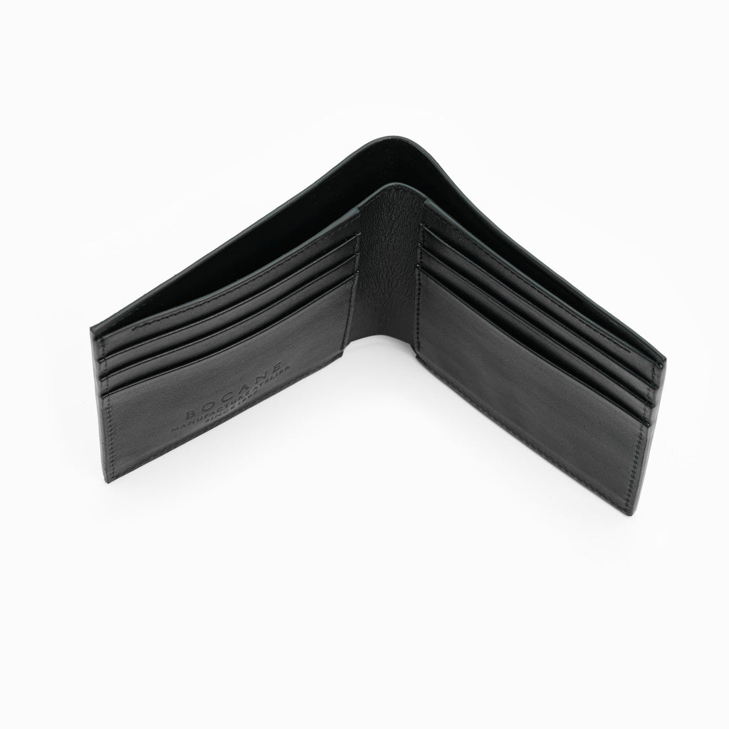 Portofel Slim din Piele Full Grain Negru Clasic