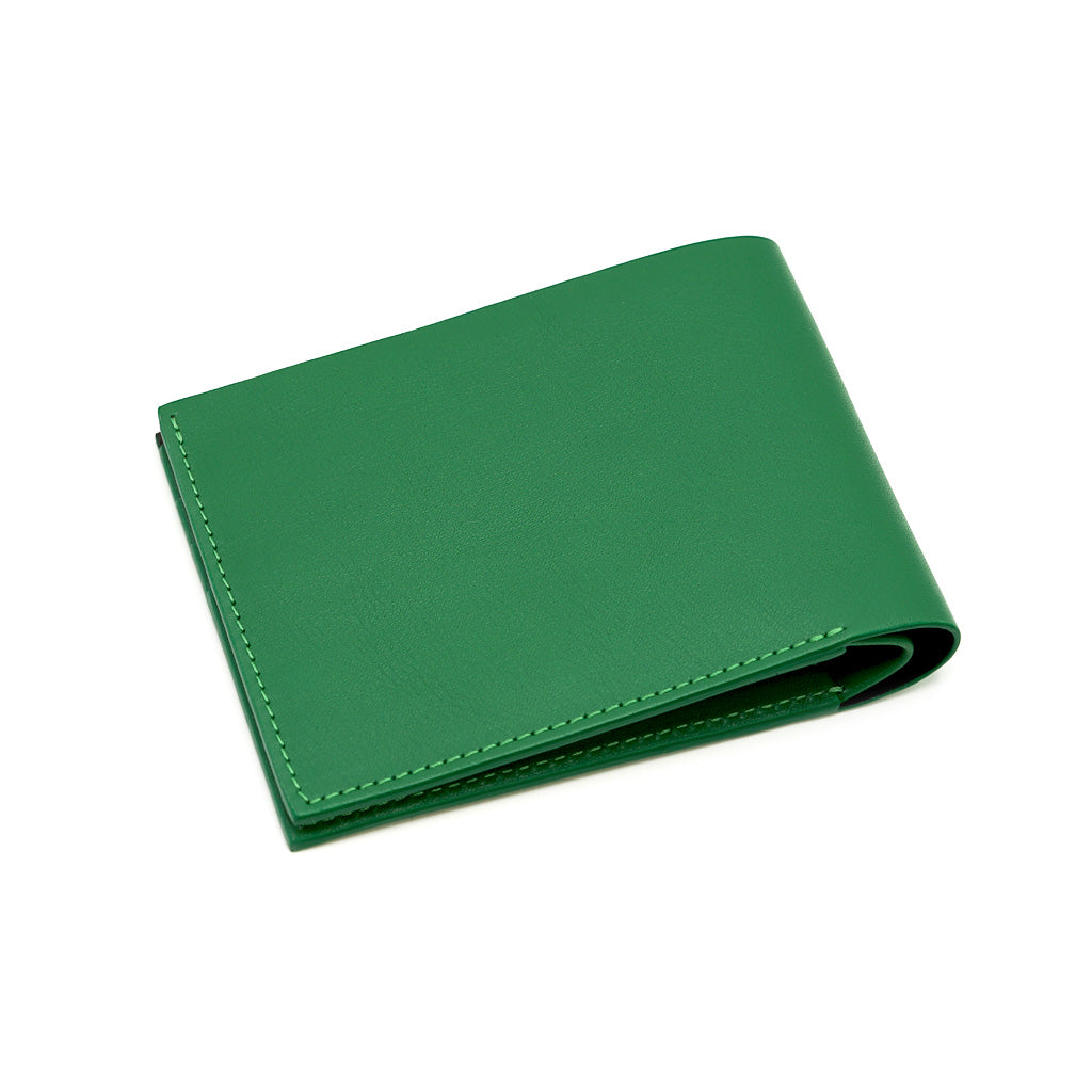 Portofel Slim din Piele Full Grain Verde Crud