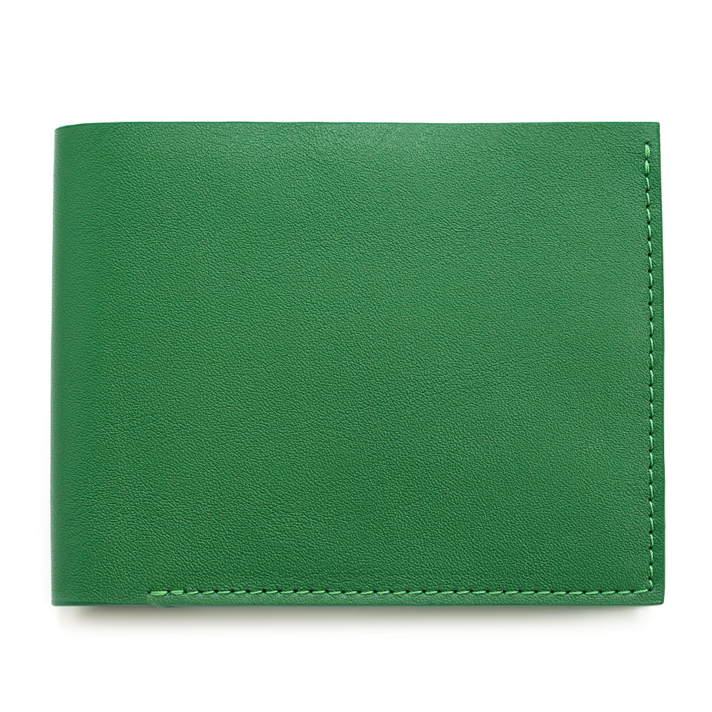Portofel Slim din Piele Full Grain Verde Crud