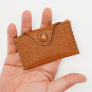 Portcard Envelope din Piele Full-Grain Cognac