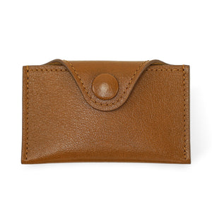 Portcard Envelope din Piele Full-Grain Cognac