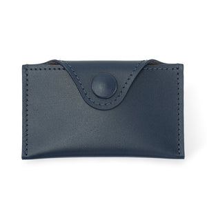 Portcard Envelope din Piele Full-Grain Albastru-Navy