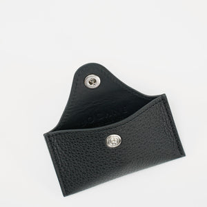 Portcard Envelope din Piele Texturata Neagra