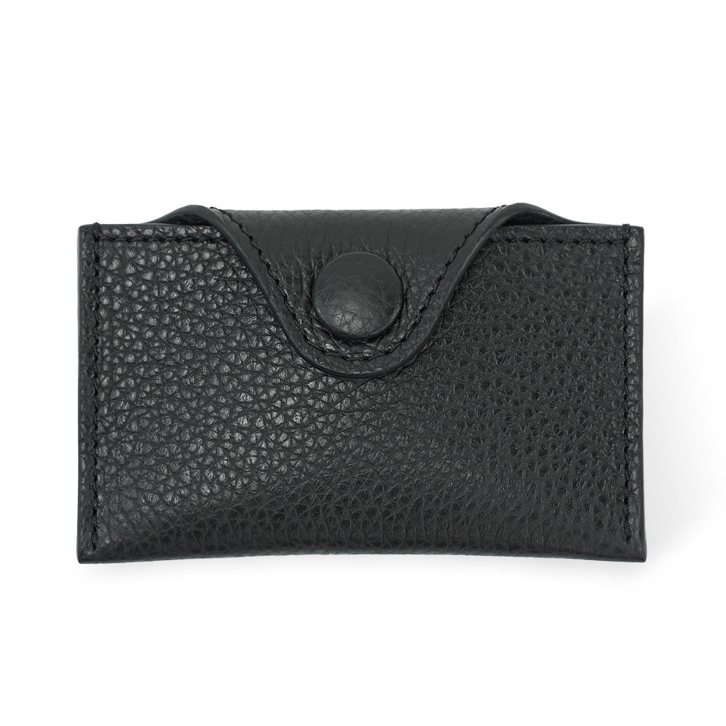 Portcard Envelope din Piele Texturata Neagra