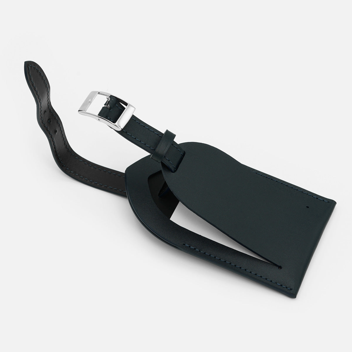 Tag Eticheta pentru Bagaje din Piele Full-Grain Albastru-Navy
