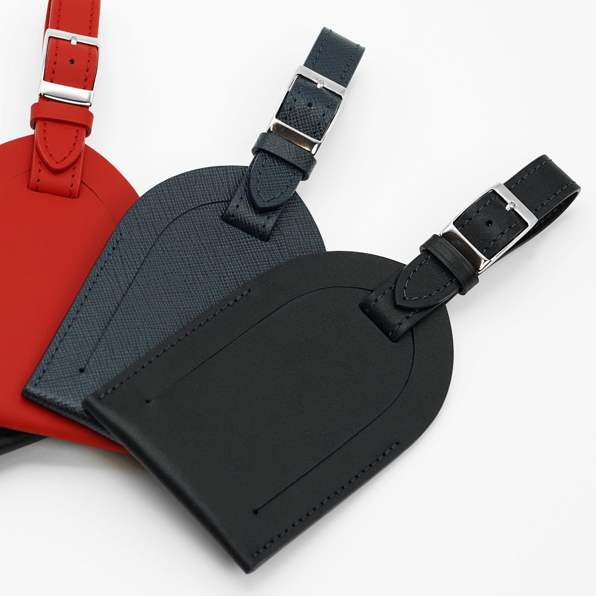 Tag Eticheta pentru Bagaje din Piele Full-Grain Neagra