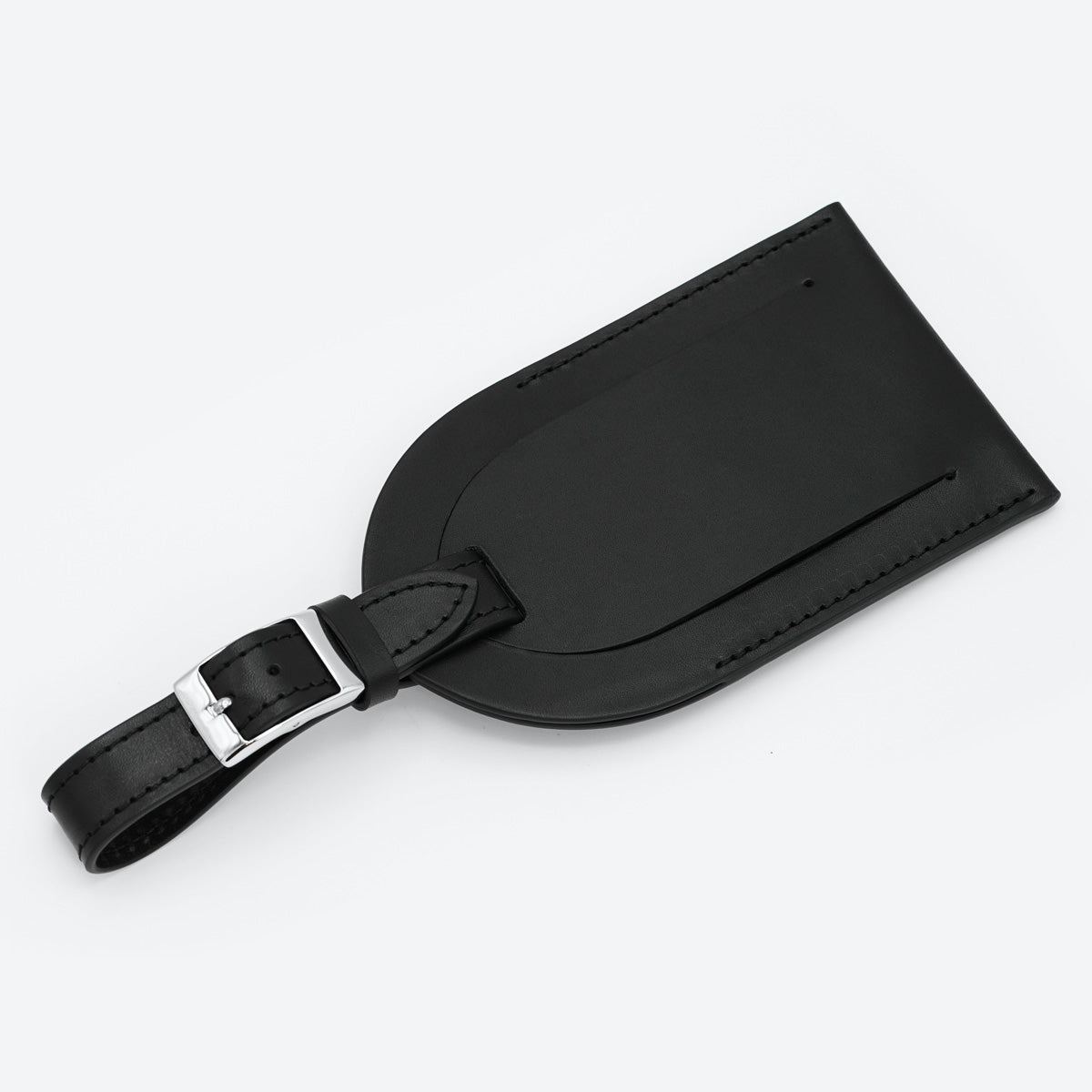 Tag Eticheta pentru Bagaje din Piele Full-Grain Neagra