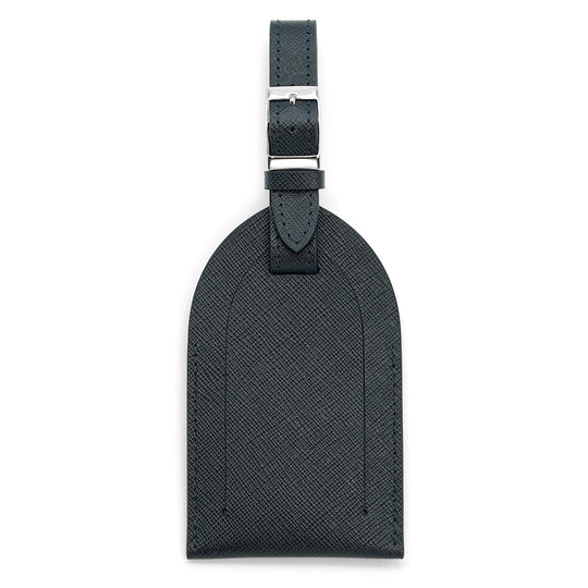Tag Eticheta pentru Bagaje din Piele Saffiano Albastru-Navy