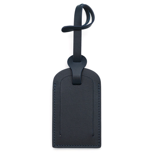 Eticheta pentru Bagaje din Piele Albastru-Navy, Full-Grain
