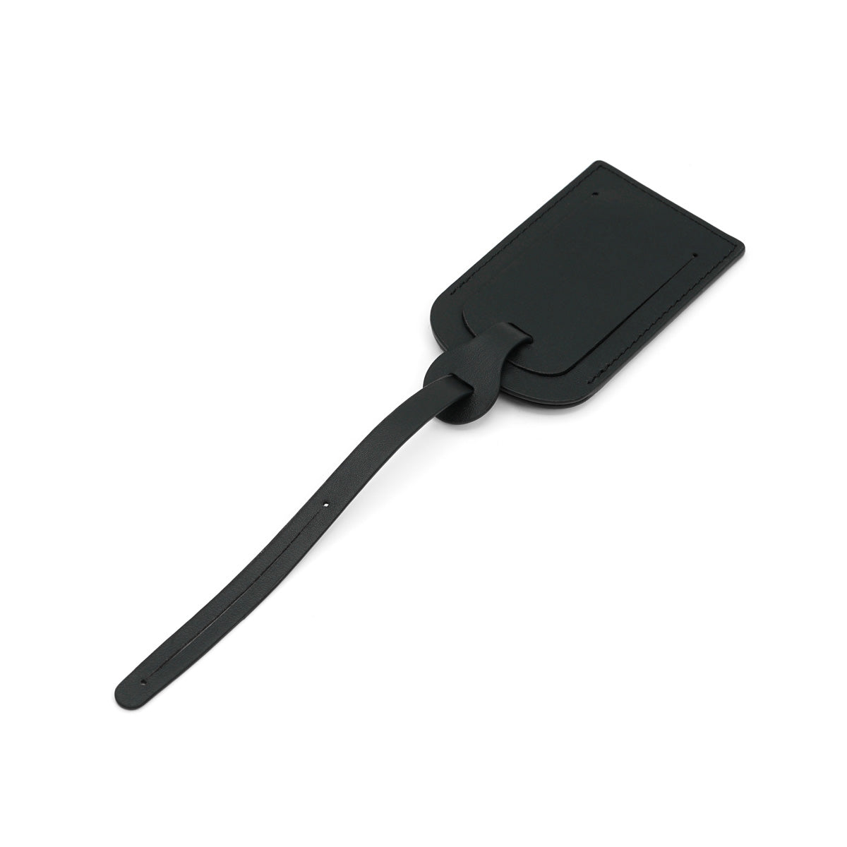 Eticheta pentru Bagaje din Piele Neagra, Full-Grain